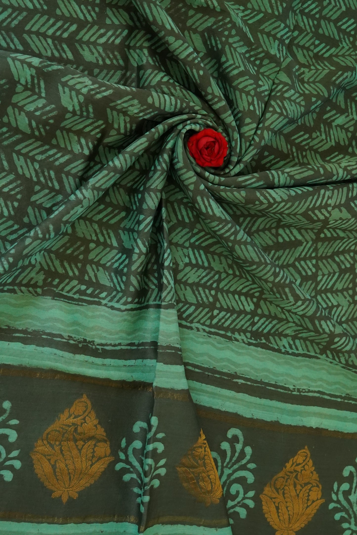 Hand Block Printed Chanderi Silk Cotton Dupatta