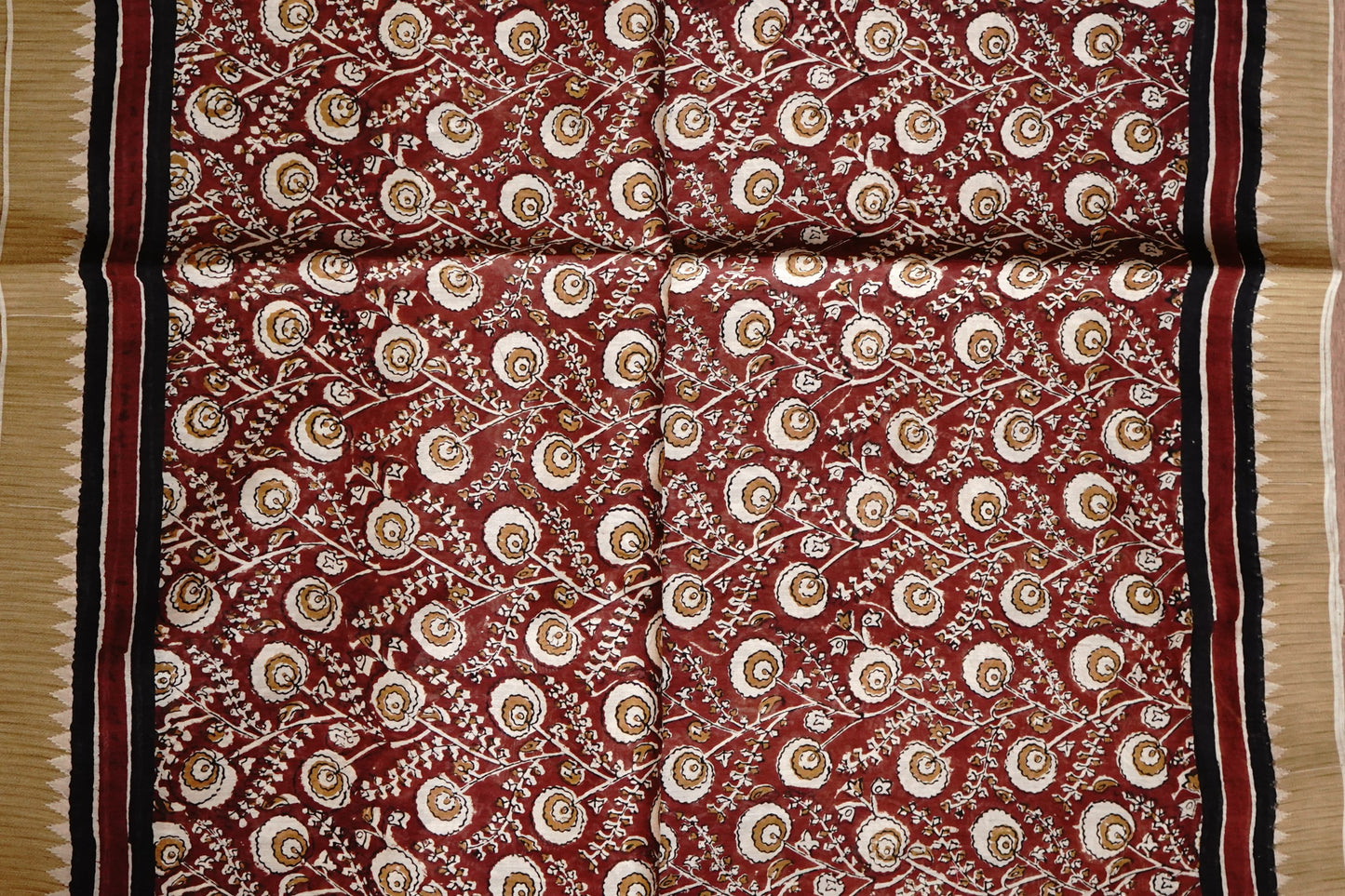 Hand Block Printed Chanderi Silk Cotton Saree