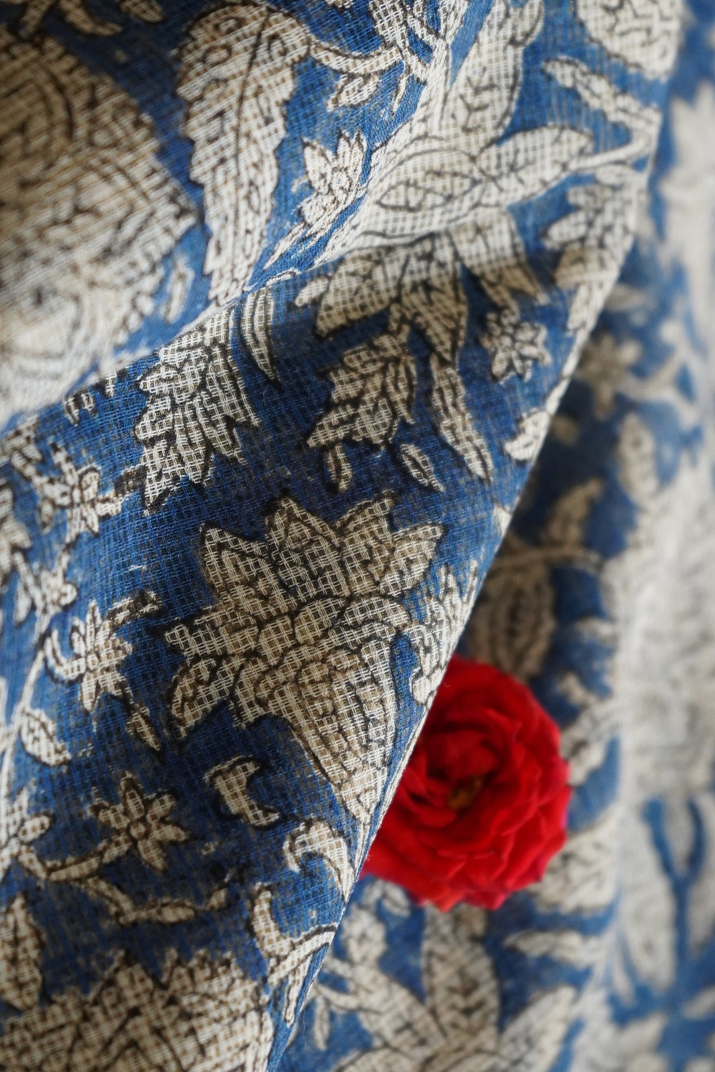 Hand Block Printed Kota Cotton Saree