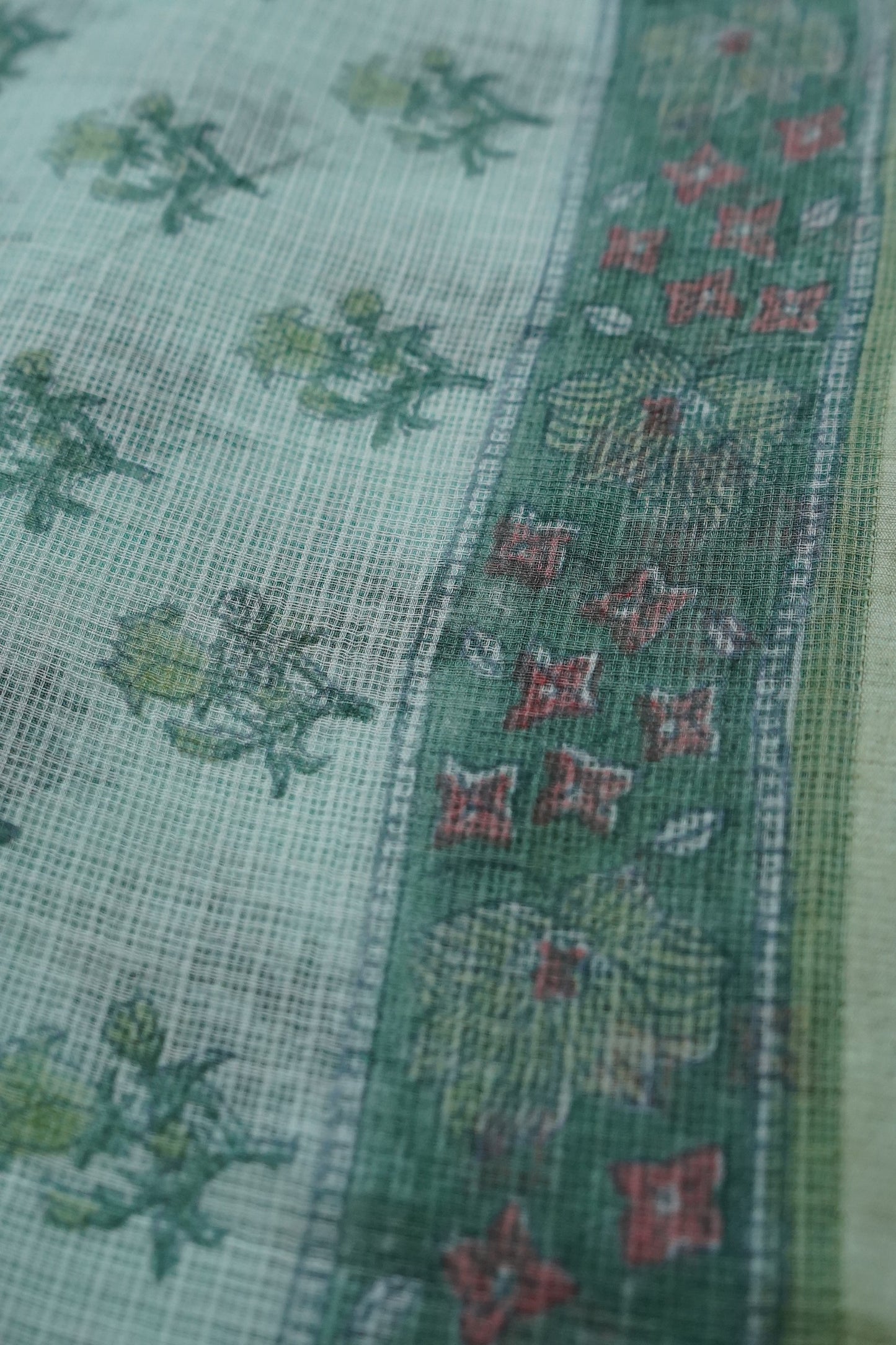 Hand Block Printed Kota Cotton Saree