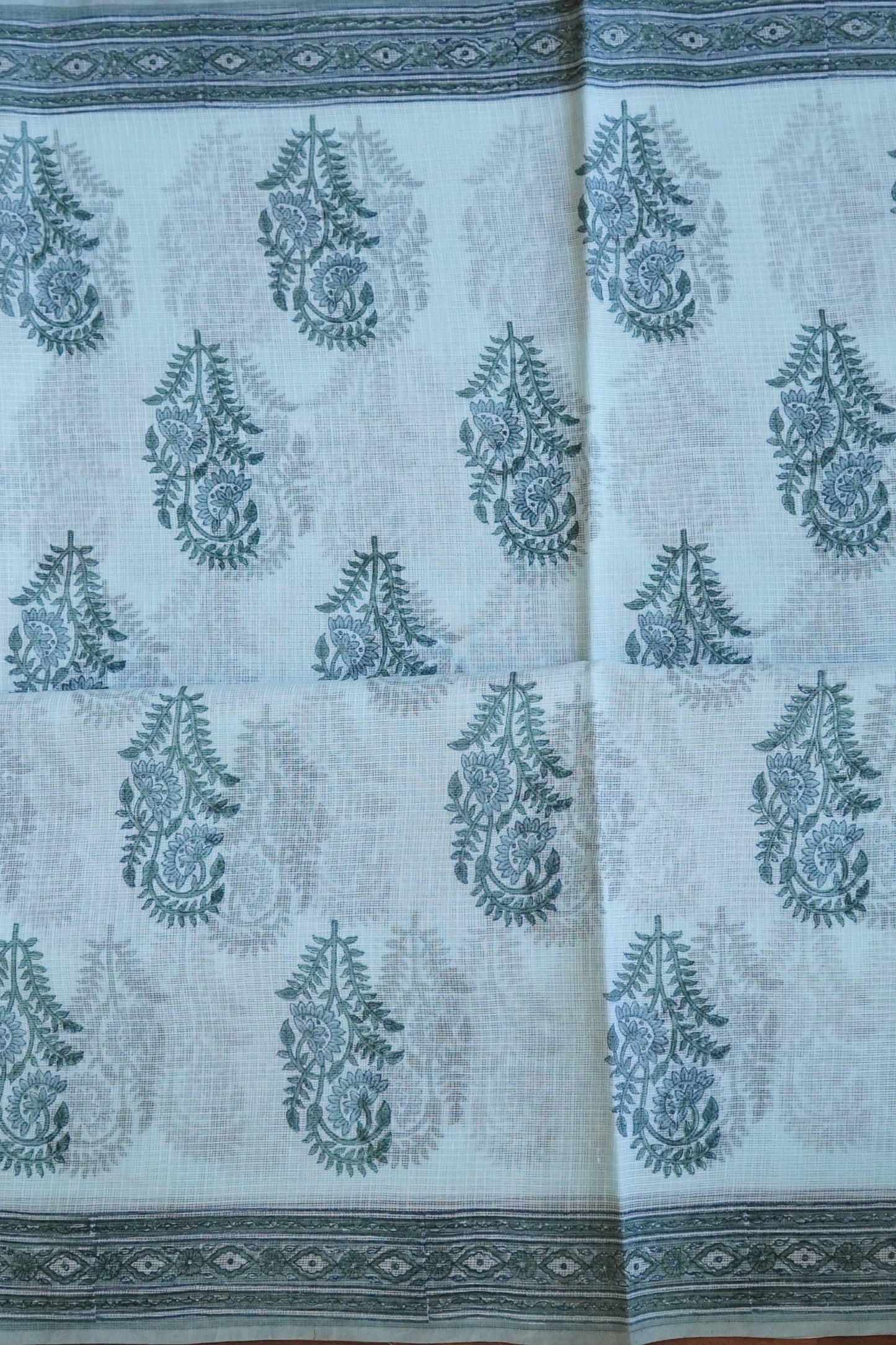 Hand Block Printed Kota Cotton Saree