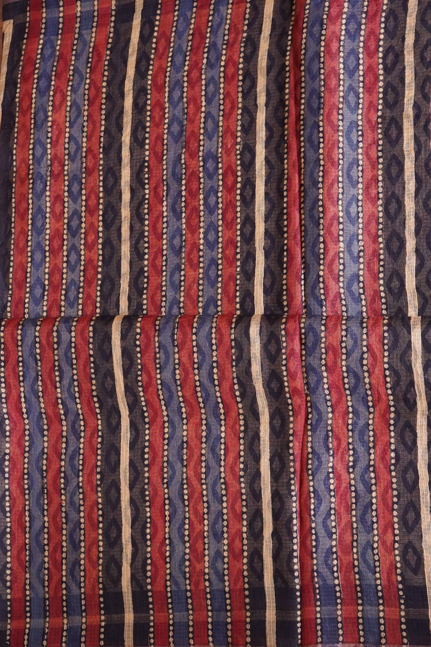 Hand Block Printed Kota Silk Saree