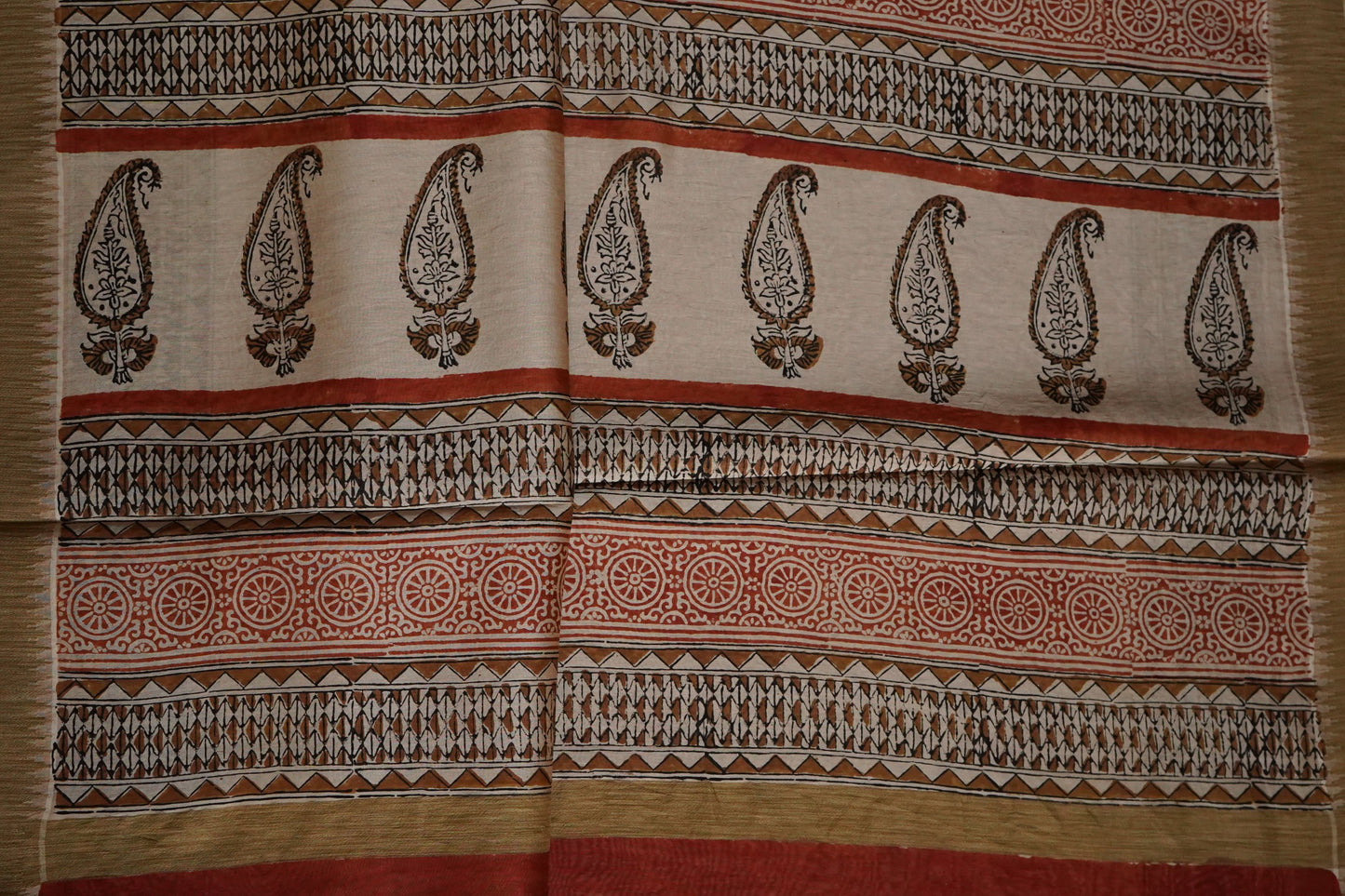 Hand Block Printed Chanderi Silk Cotton Saree