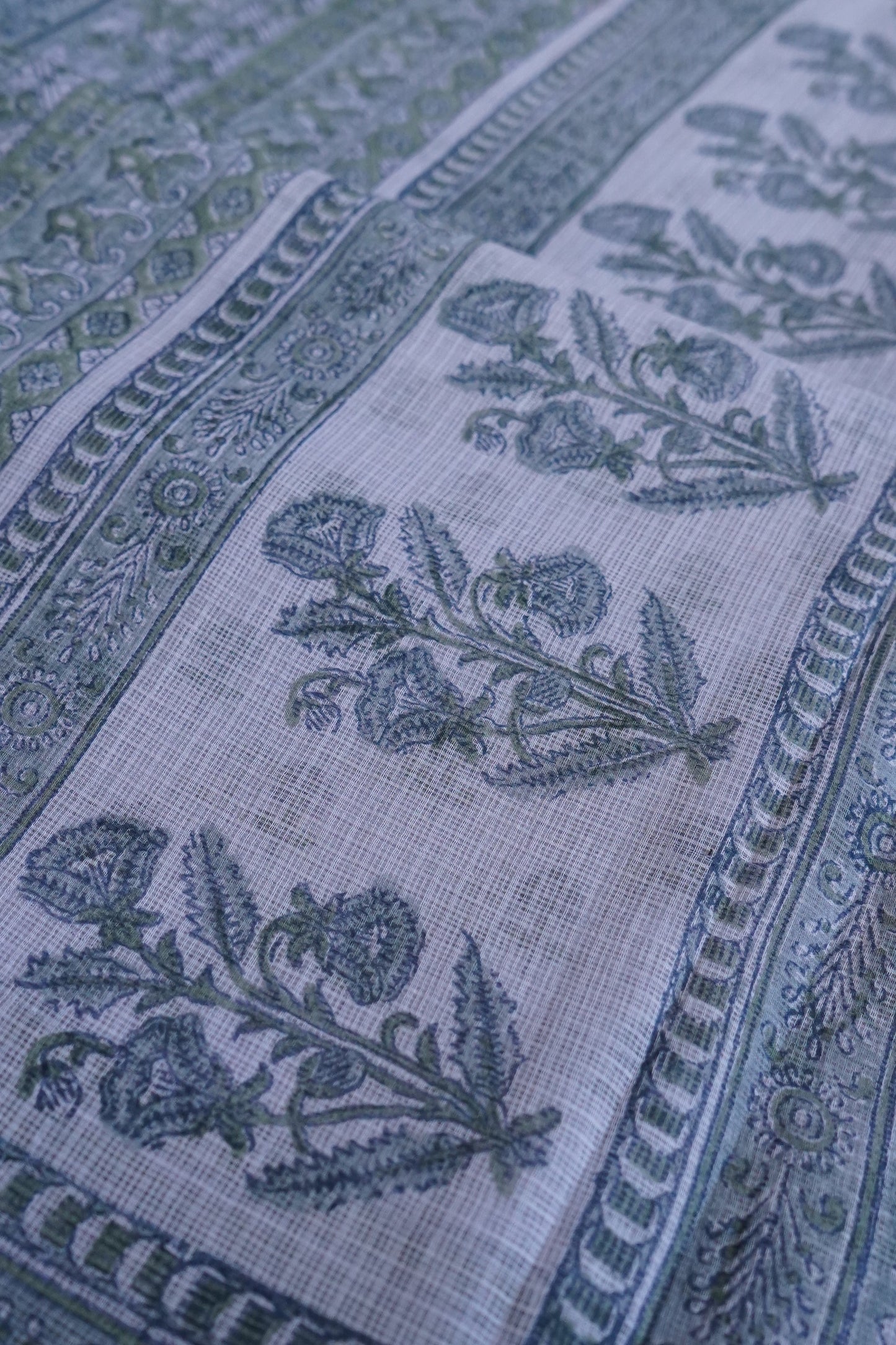 Hand Block Printed Kota Cotton Saree