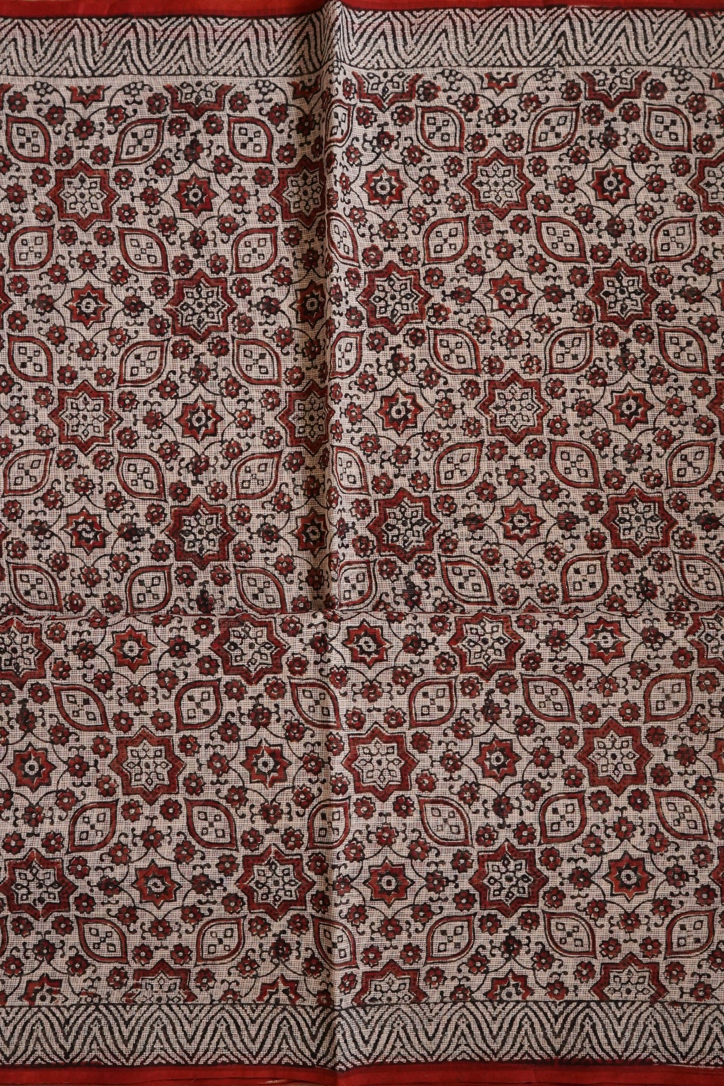 Hand Block Printed Kota Cotton Saree