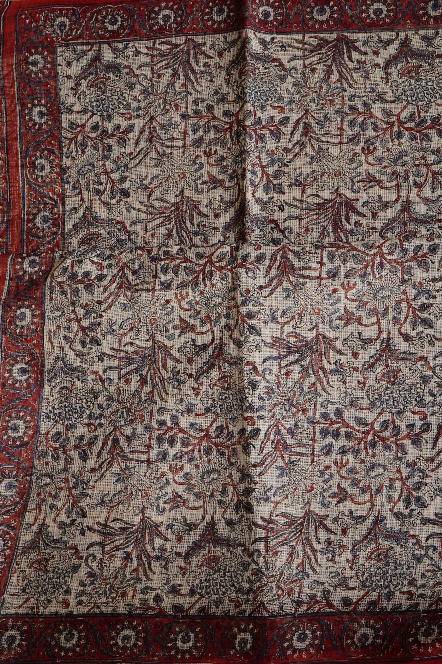 Hand Block Printed Kota Cotton Saree