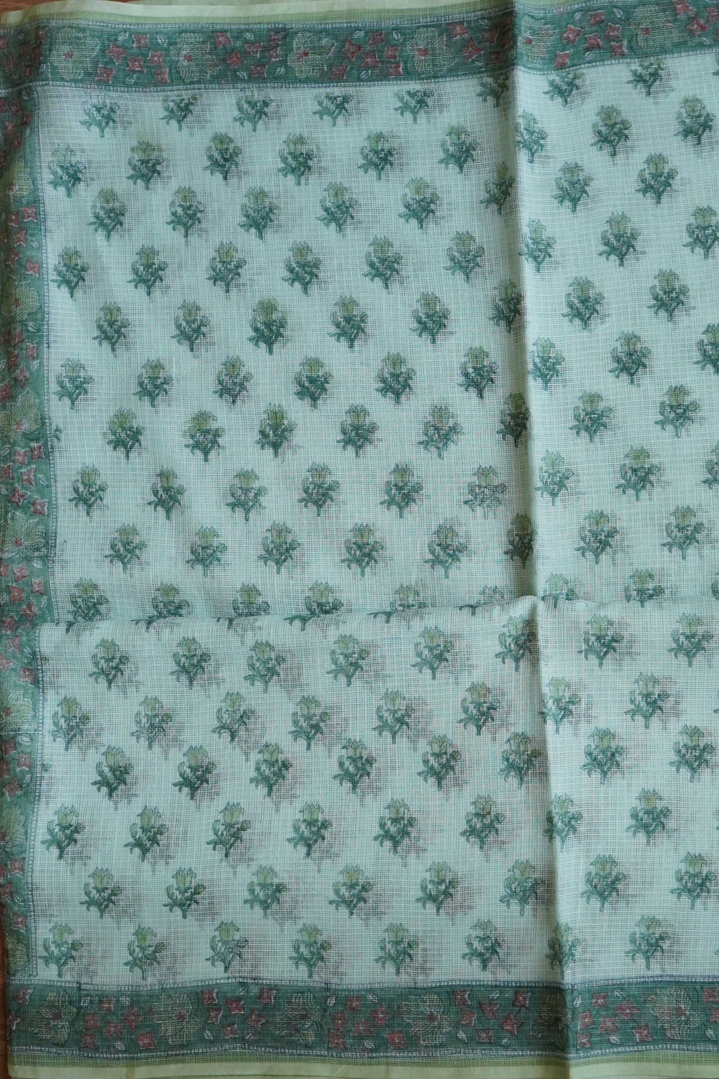 Hand Block Printed Kota Cotton Saree