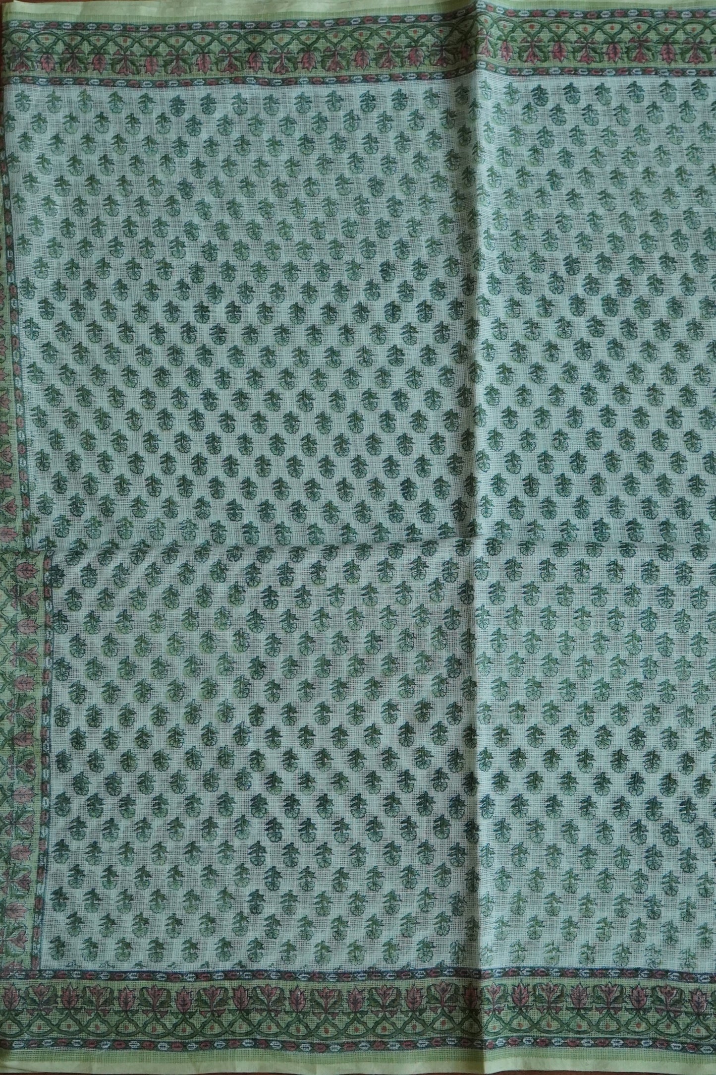 Hand Block Printed Kota Cotton Saree