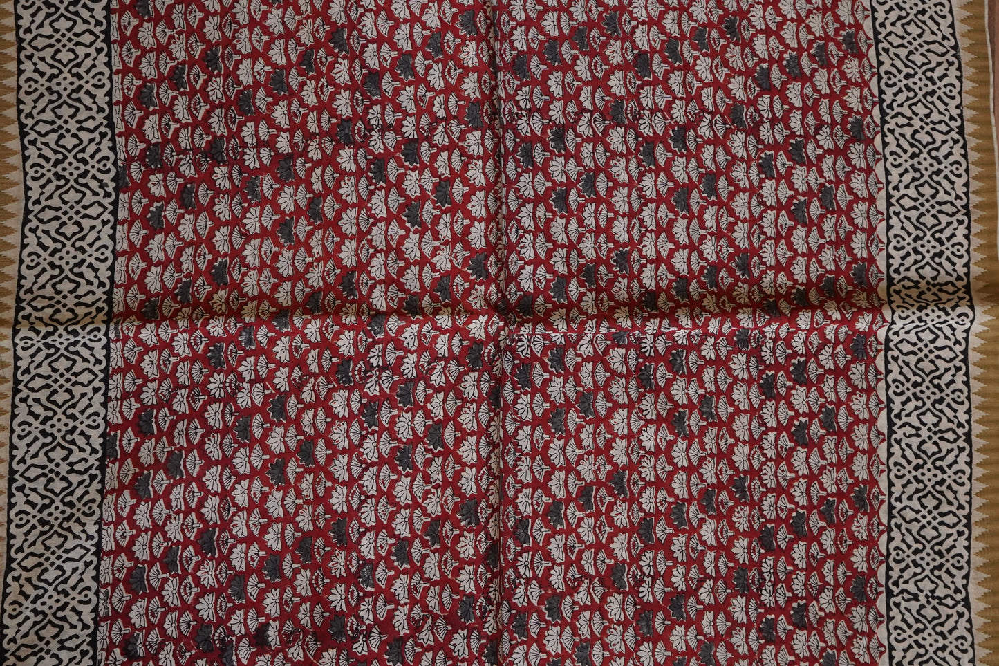 Hand Block Printed Chanderi Silk Cotton Saree