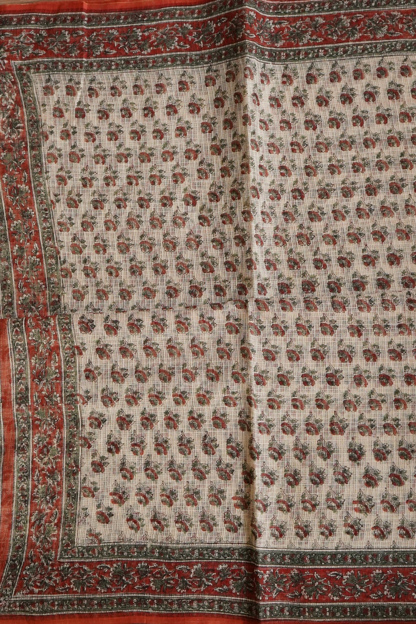 Hand Block Printed Kota Cotton Saree