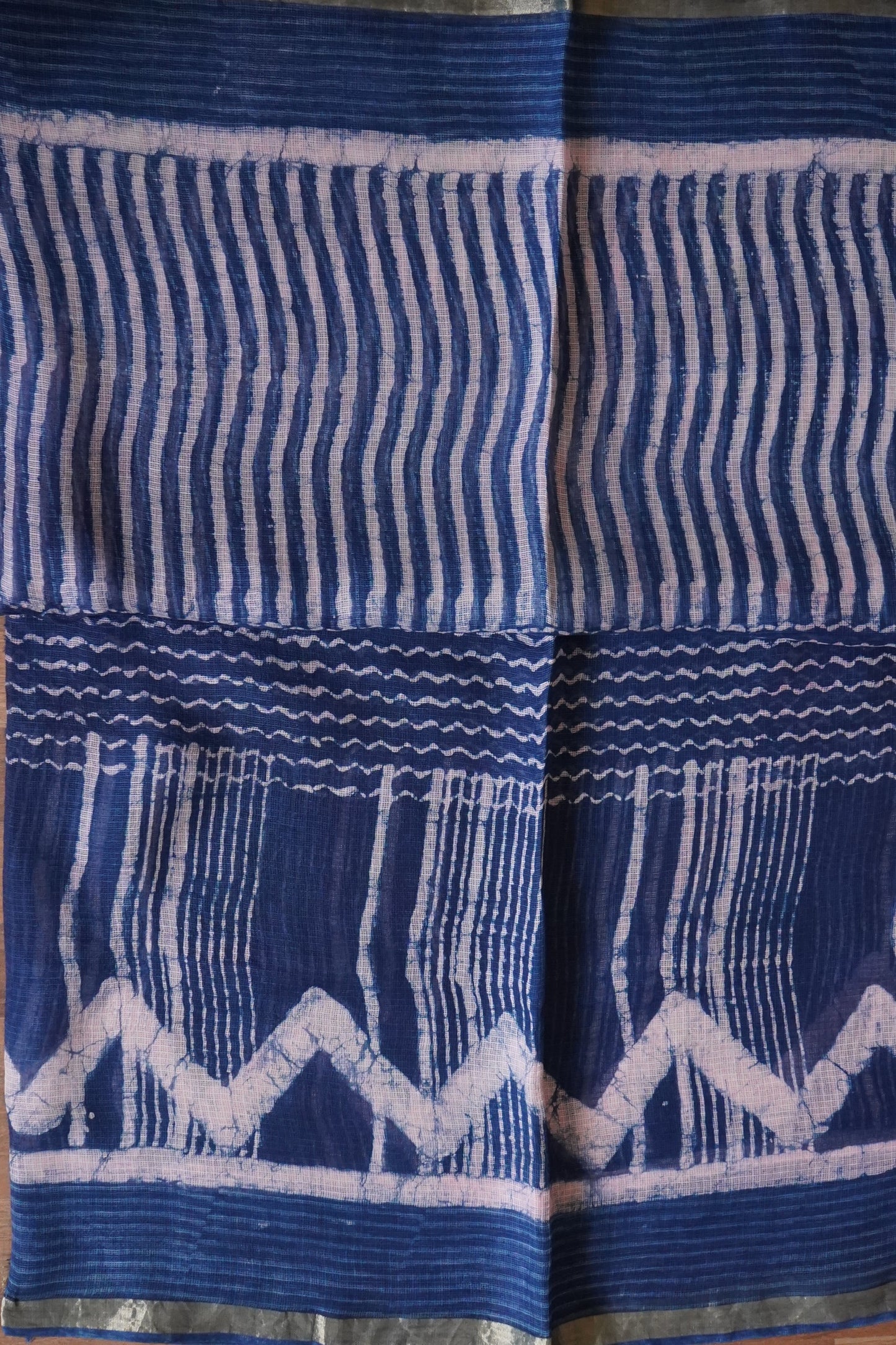 Hand Block Printed Kota Silk Saree