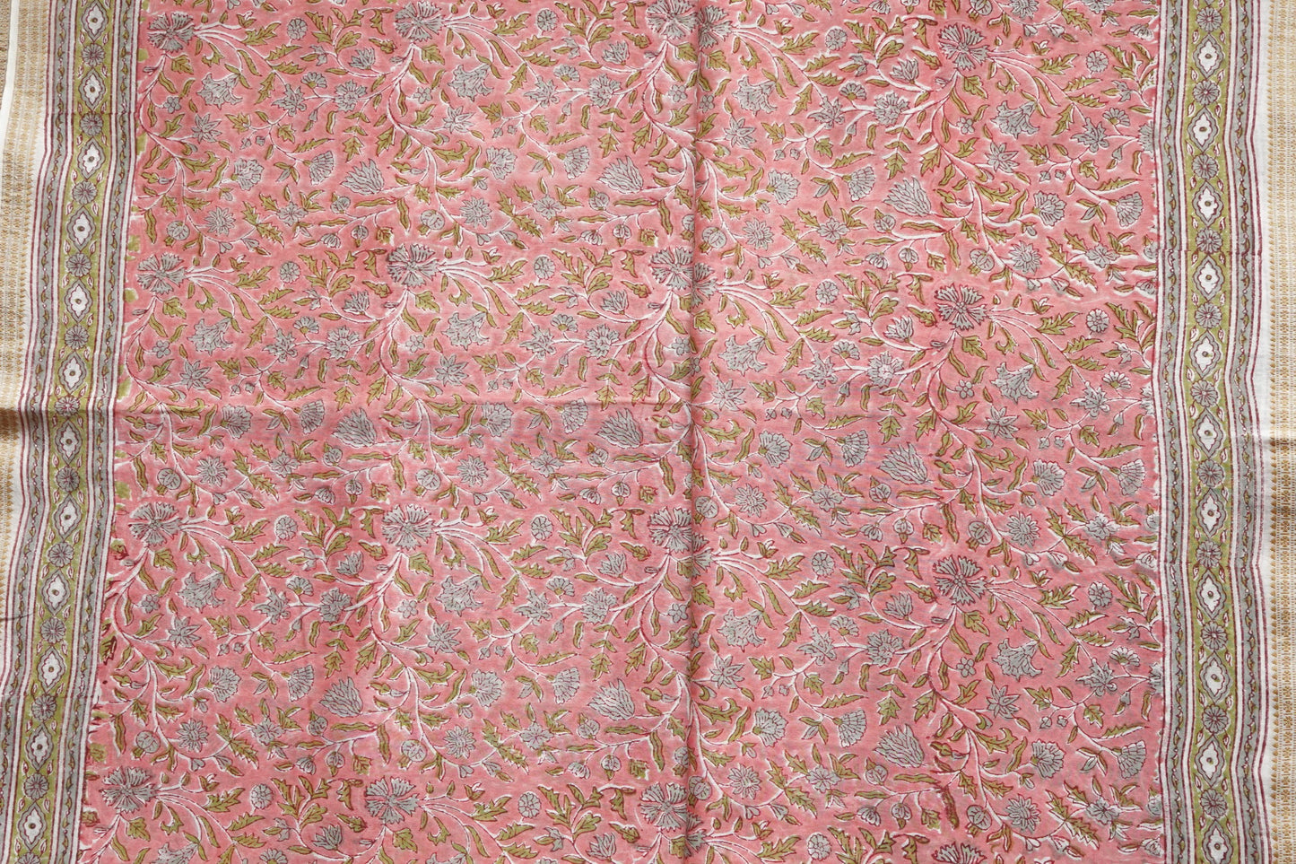 Hand Block Printed Chanderi Silk Cotton Saree