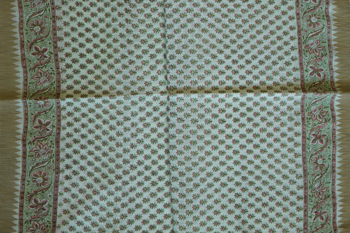 Hand Block Printed Chanderi Silk Cotton Saree