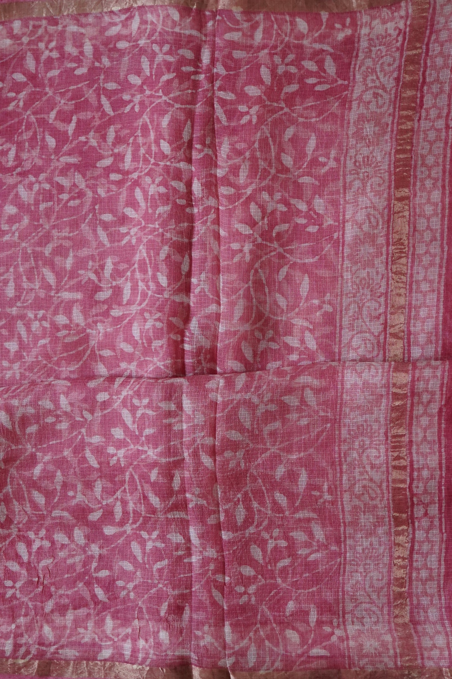 Hand Block Printed Kota Silk Saree
