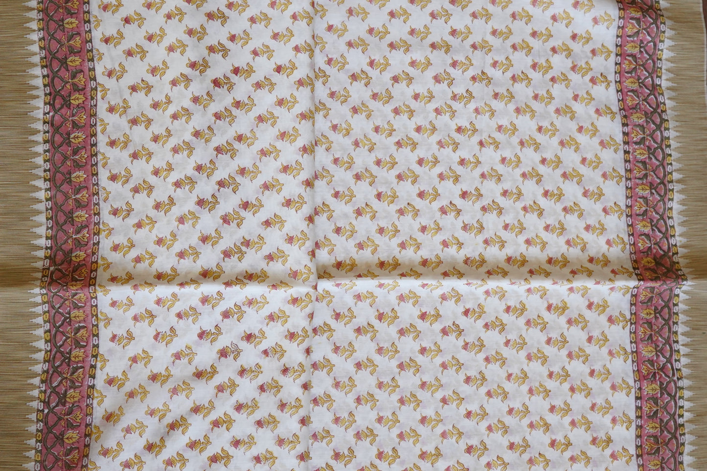 Hand Block Printed Chanderi Silk Cotton Saree