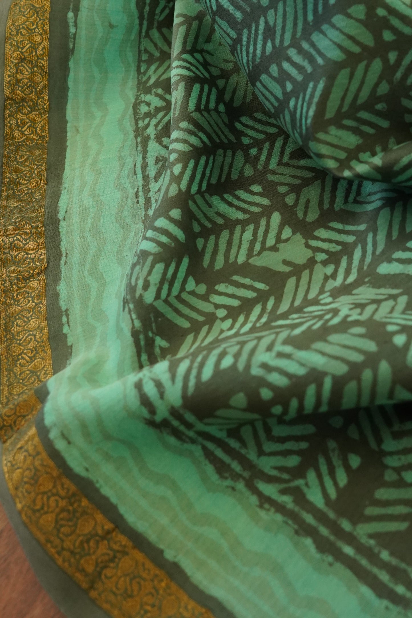 Hand Block Printed Chanderi Silk Cotton Dupatta