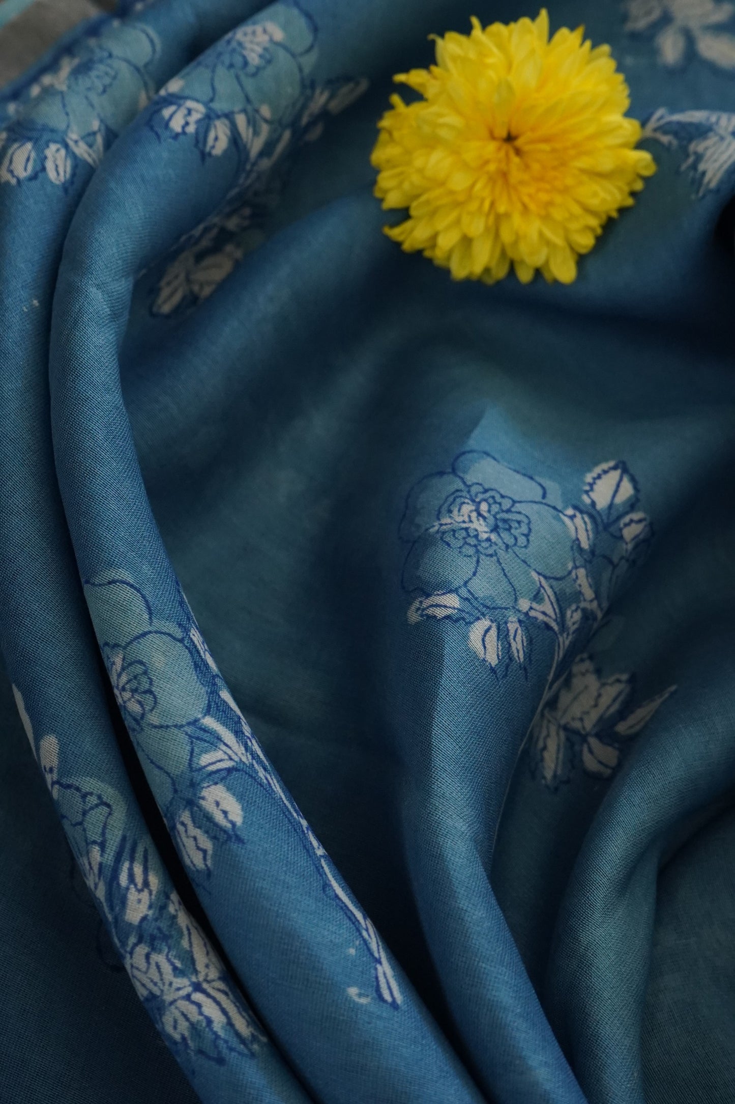 Hand Block Printed Chanderi Silk Cotton Dupatta