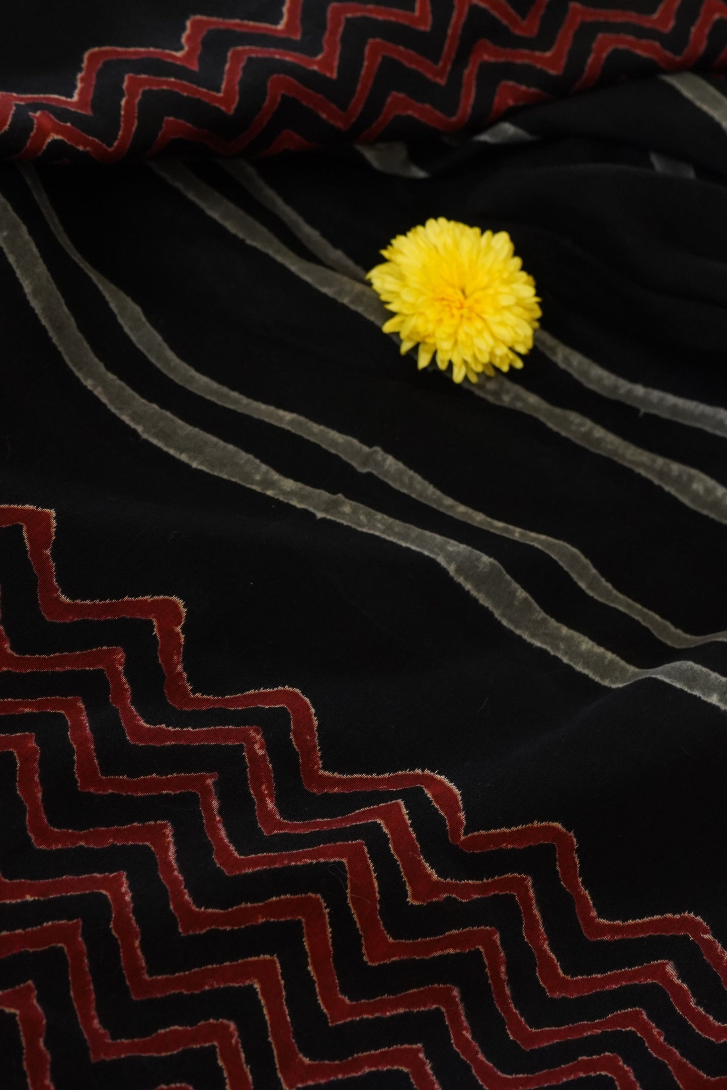 Hand Block Printed Chanderi Silk Cotton Dupatta