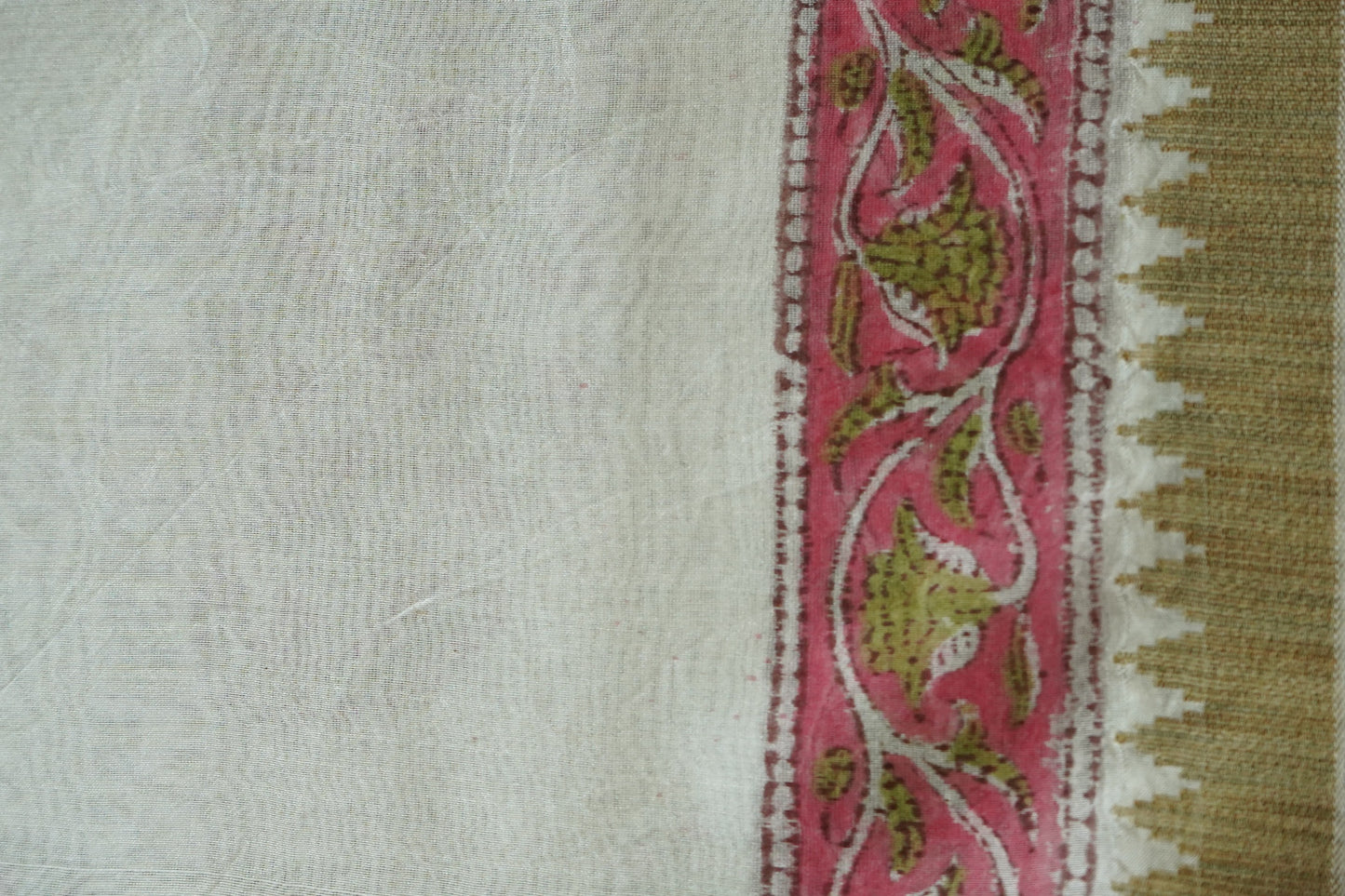 Hand Block Printed Chanderi Silk Cotton Saree