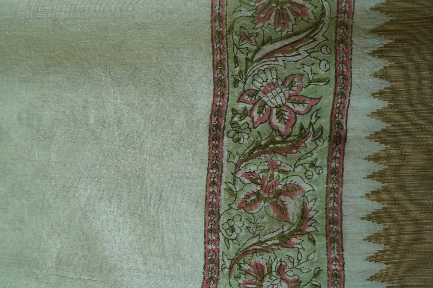 Hand Block Printed Chanderi Silk Cotton Saree