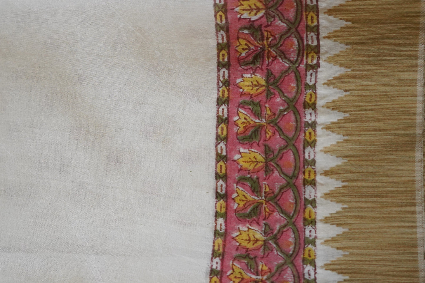 Hand Block Printed Chanderi Silk Cotton Saree
