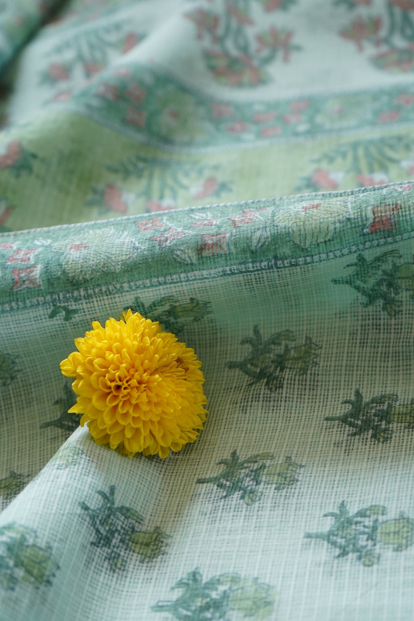 Hand Block Printed Kota Cotton Saree