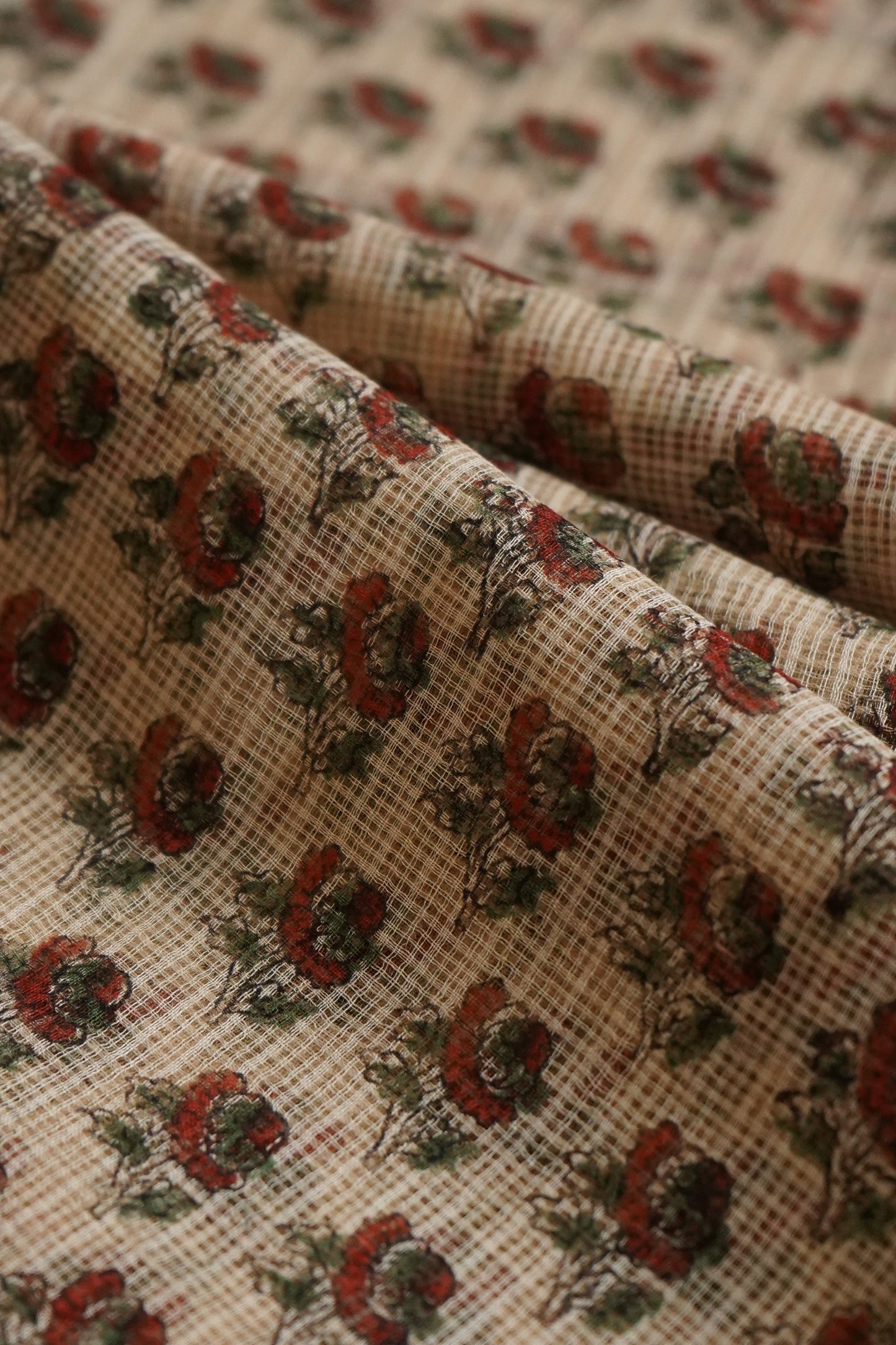 Hand Block Printed Kota Cotton Saree