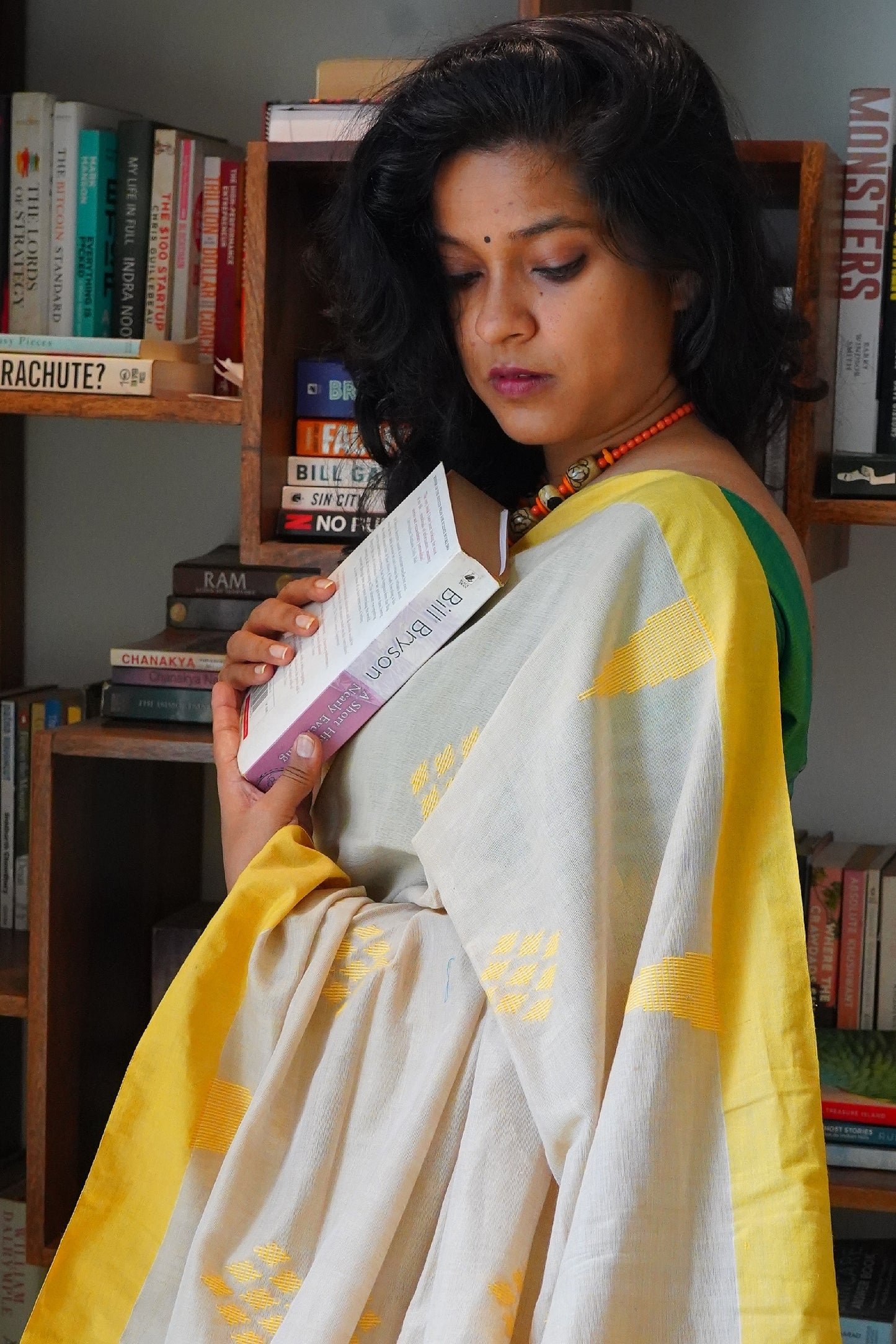 Yellow Bengal Handloom Cotton Saree