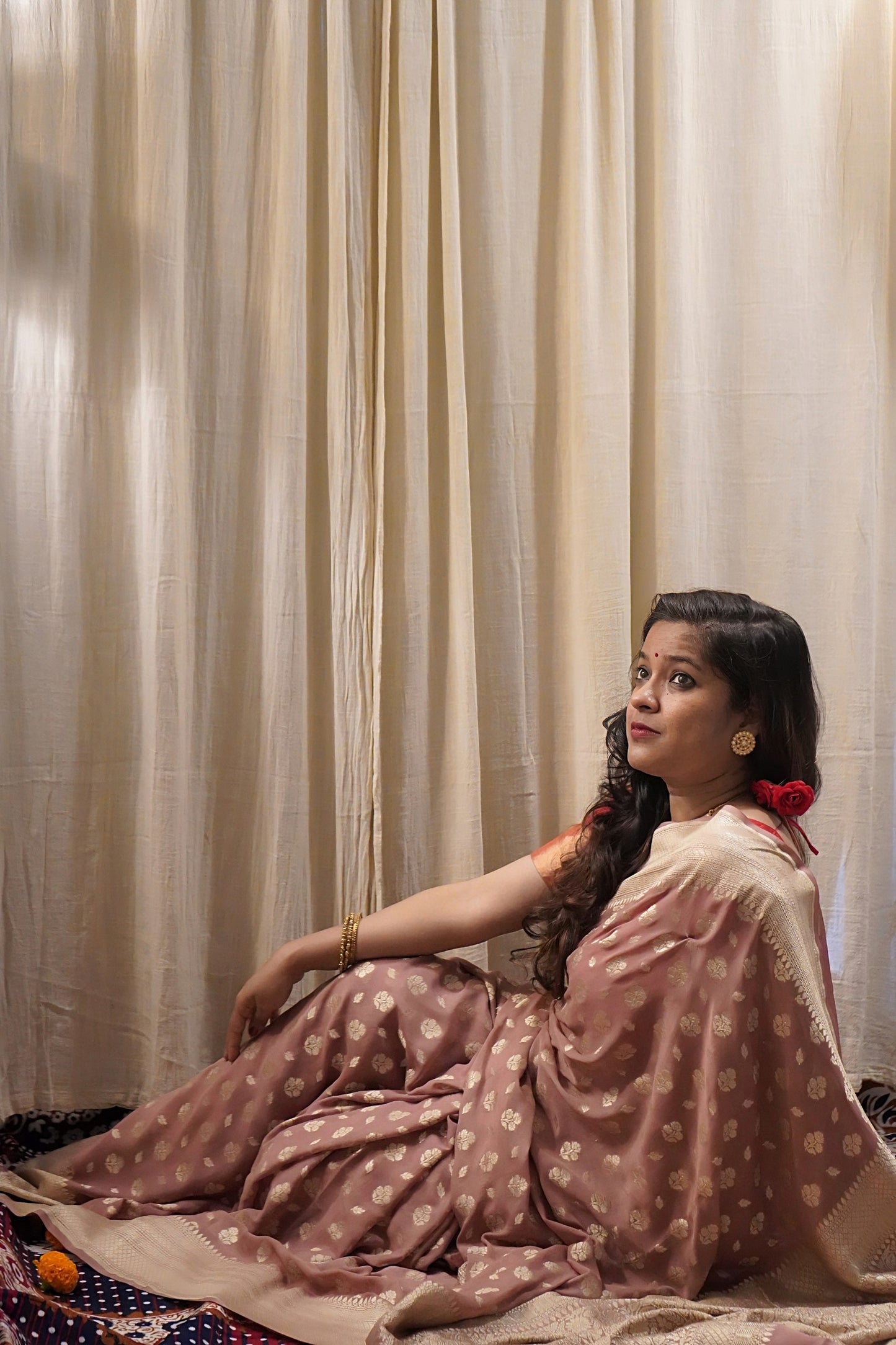 Georgette Banarasi Handwoven Saree