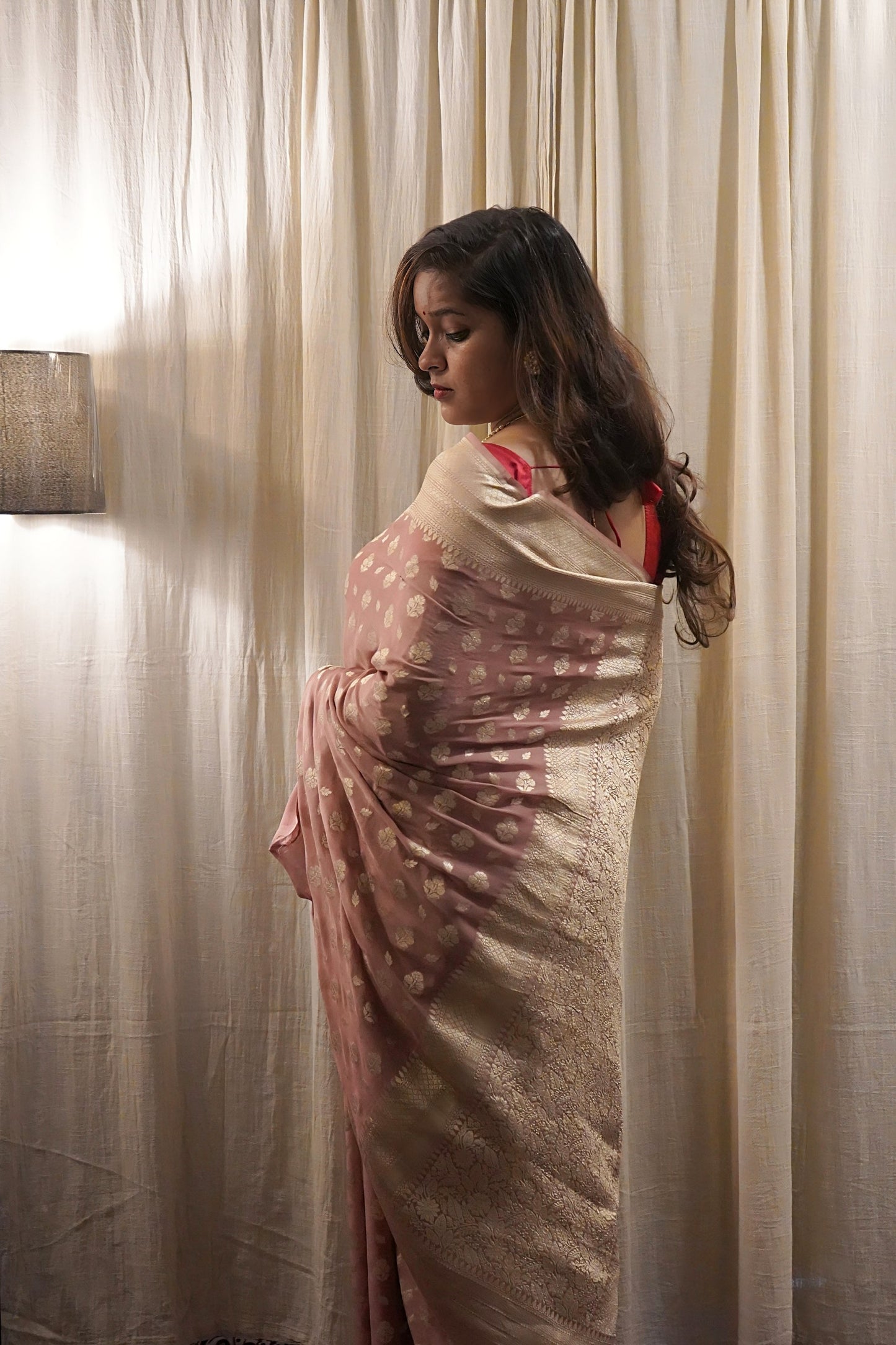 Georgette Banarasi Handwoven Saree