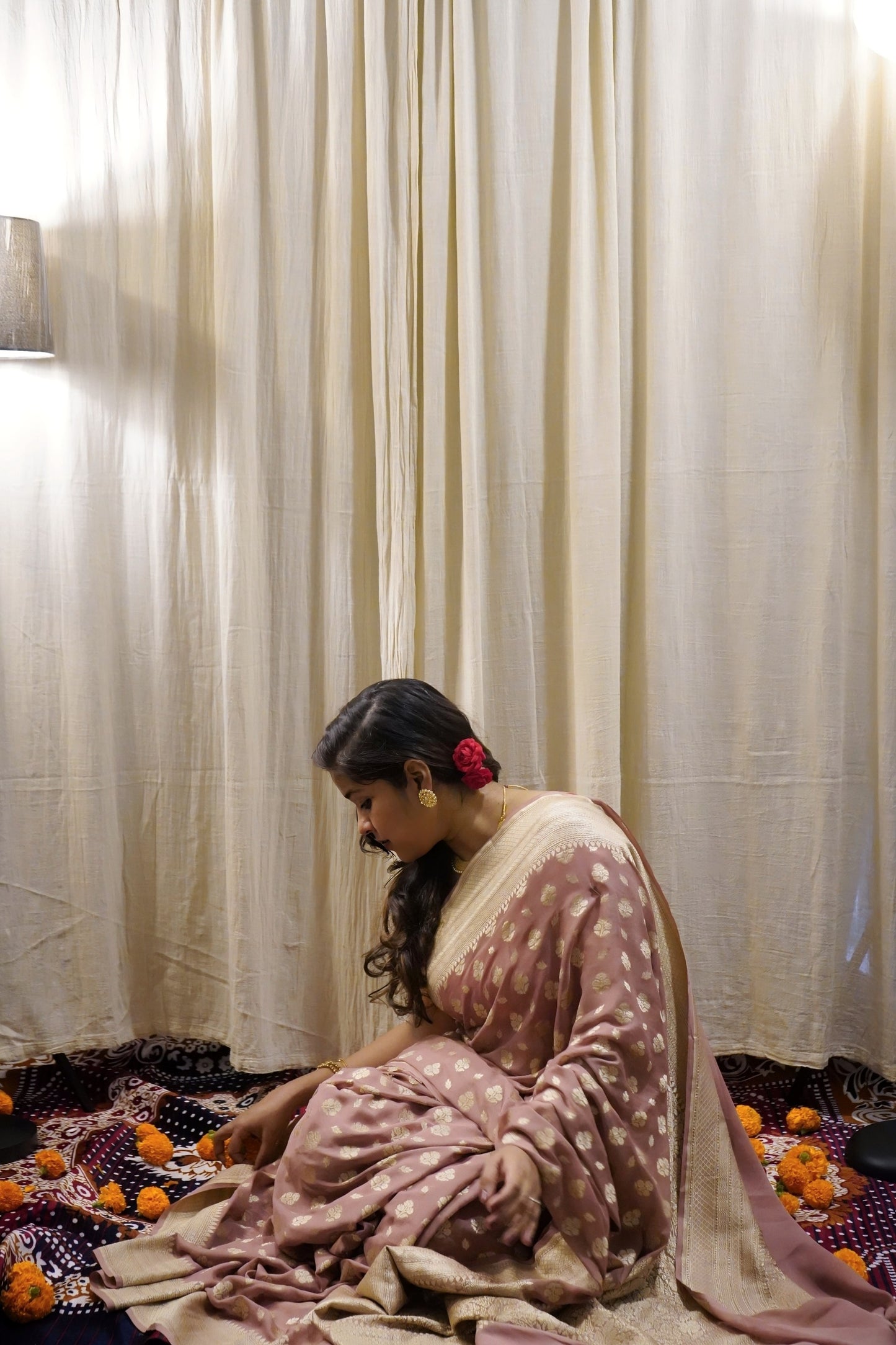 Georgette Banarasi Handwoven Saree