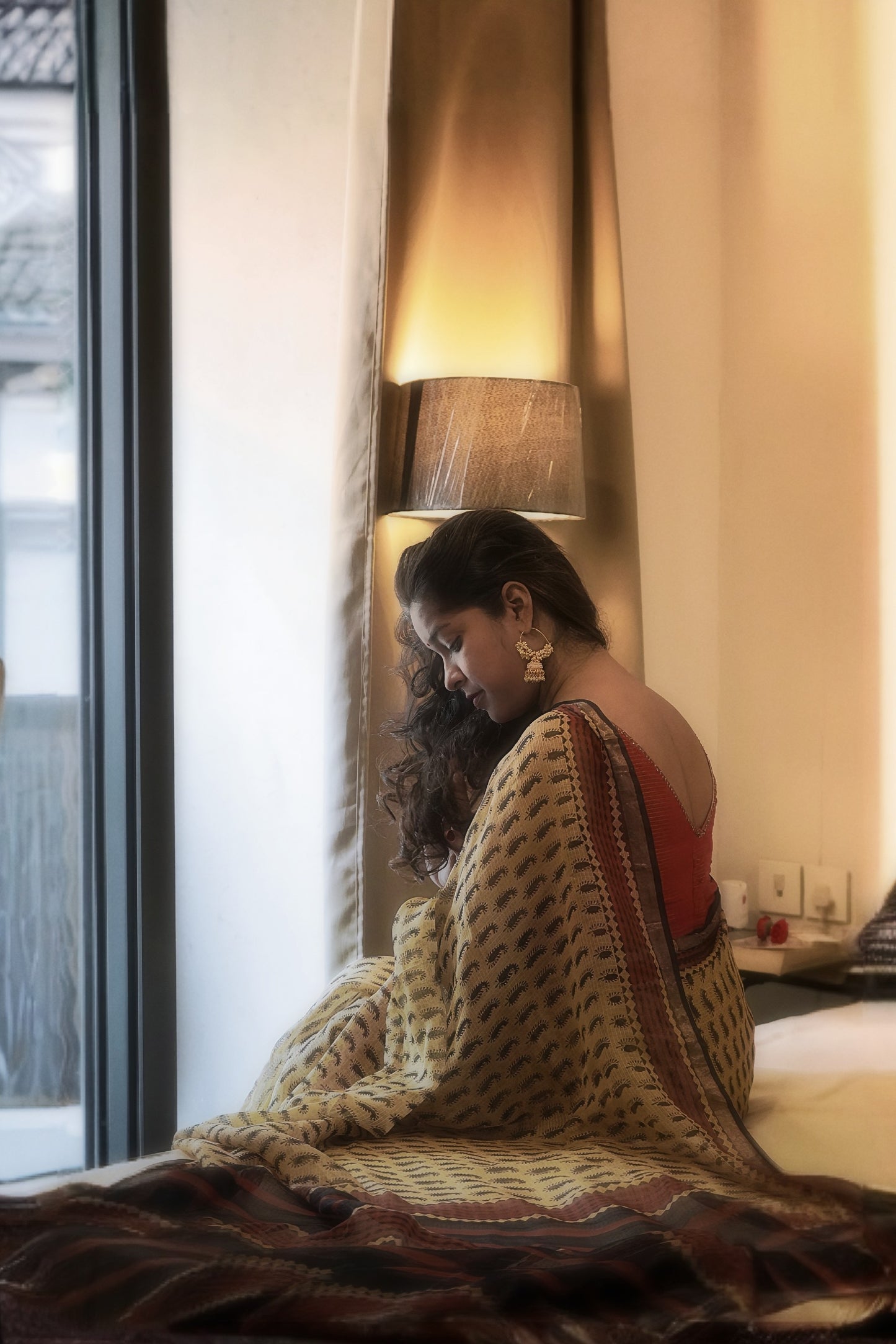 Hand Block Printed Kota Silk Saree