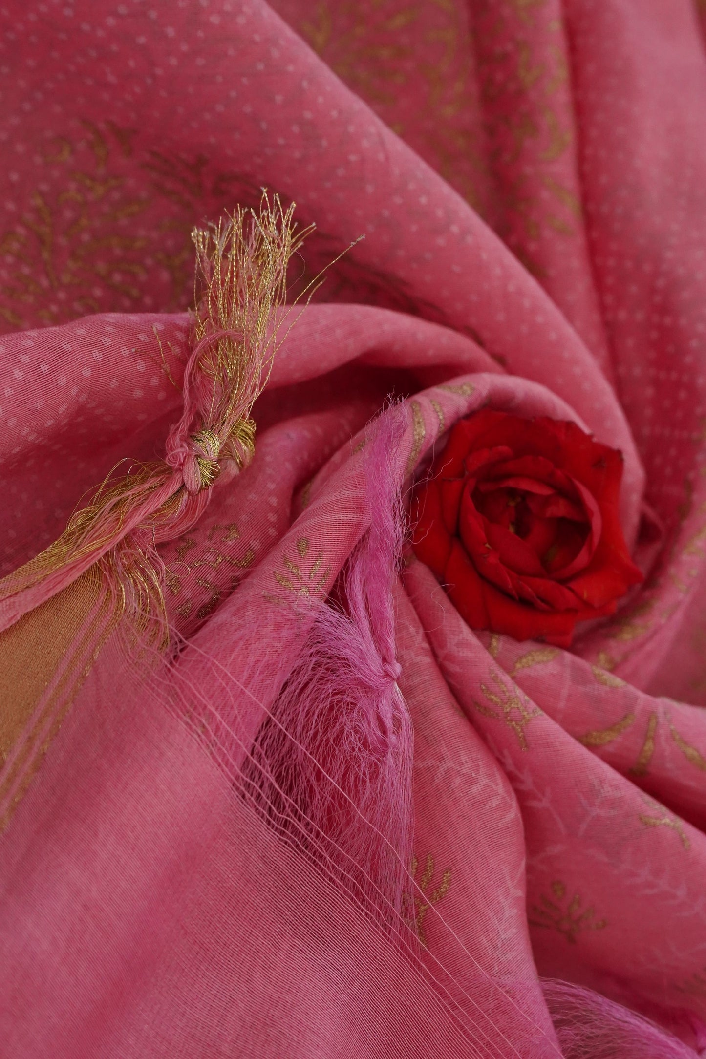 Hand Block Printed Chanderi Silk Cotton Dupatta
