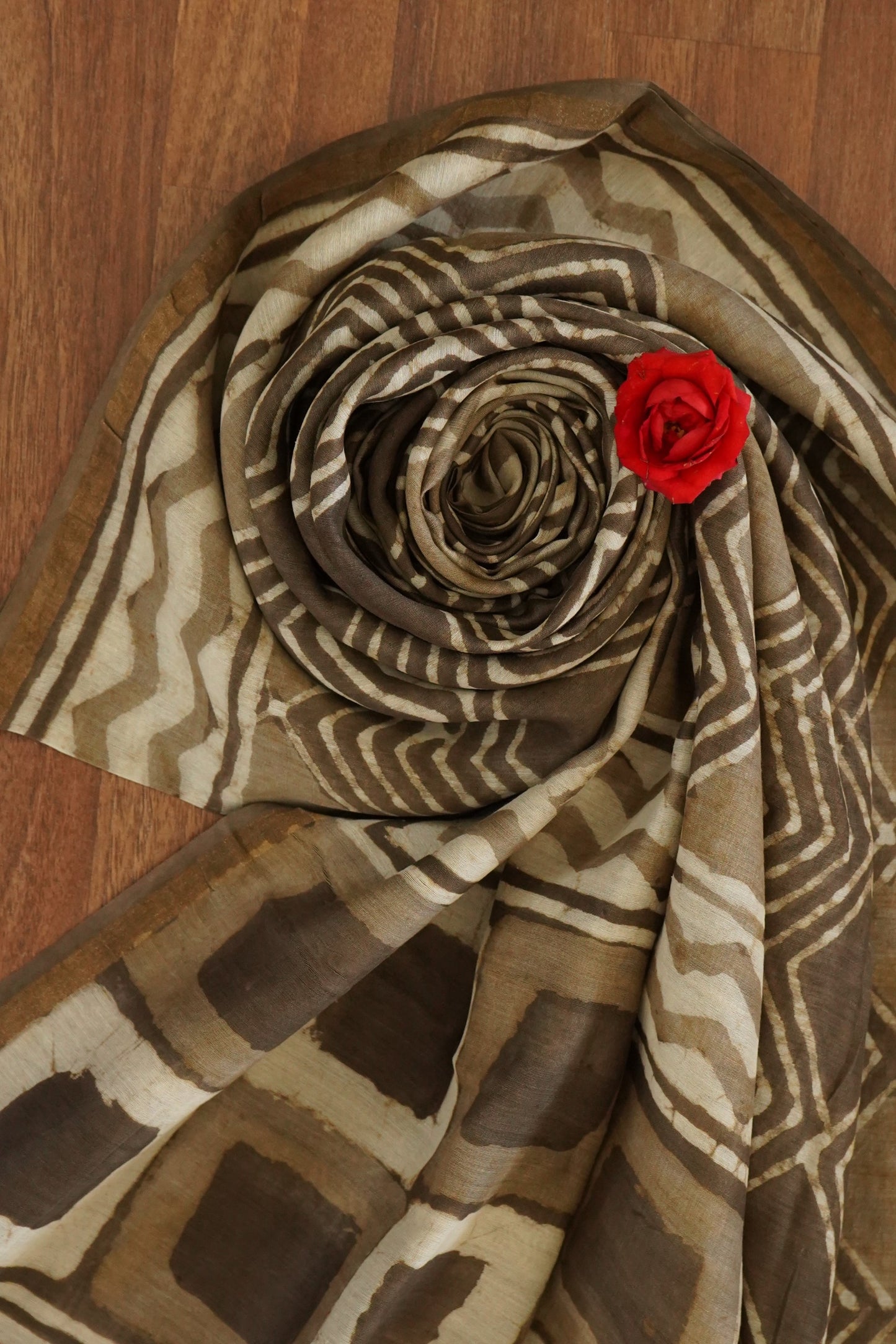 Hand Block Printed Chanderi Silk Cotton Dupatta