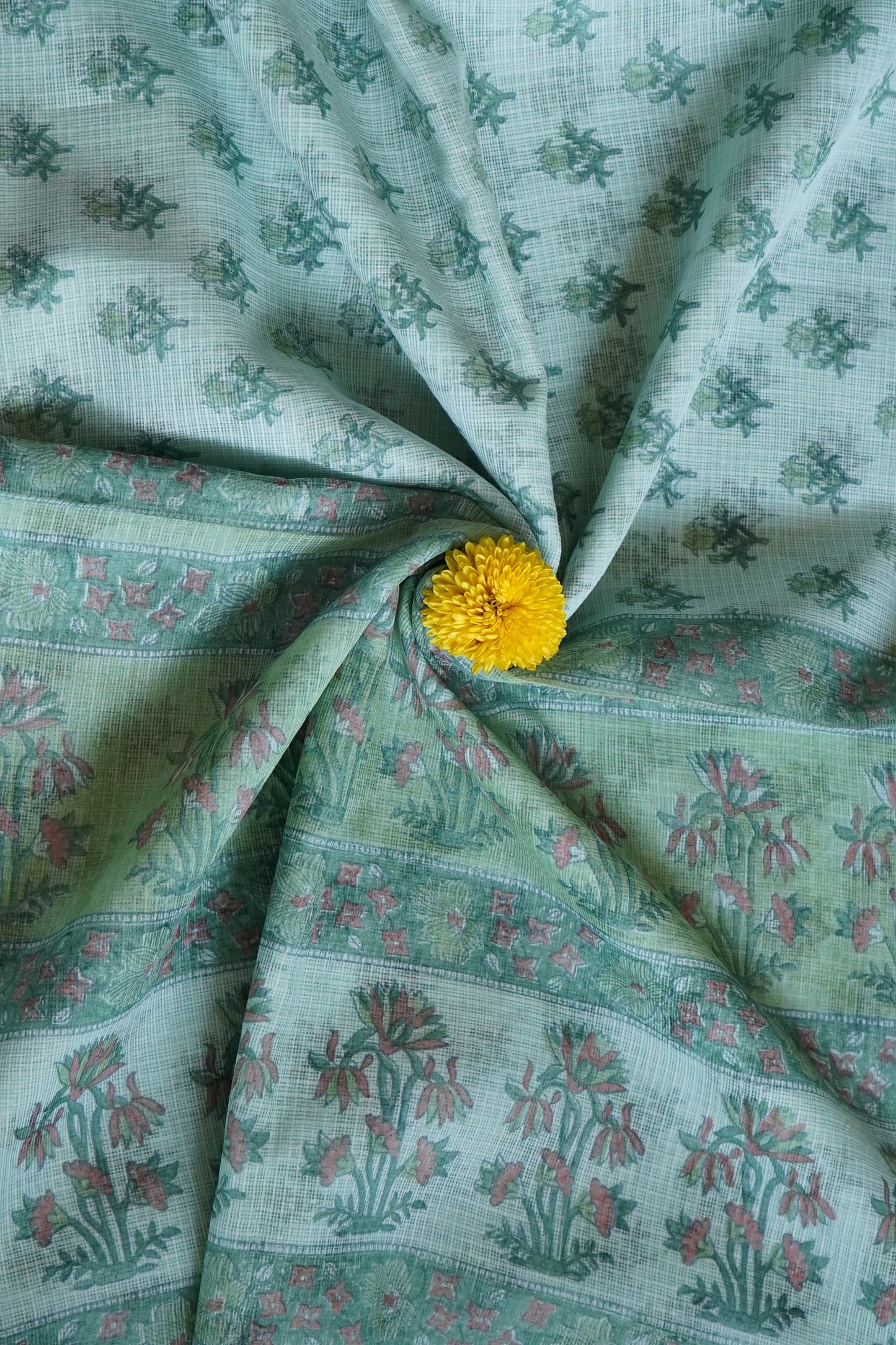 Hand Block Printed Kota Cotton Saree