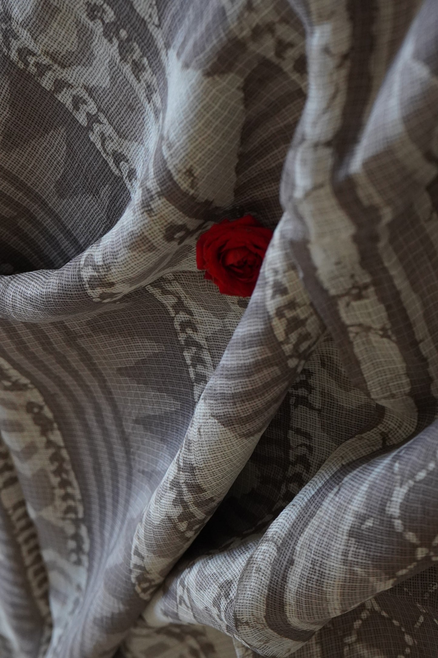Hand Block Printed Kota Silk Saree