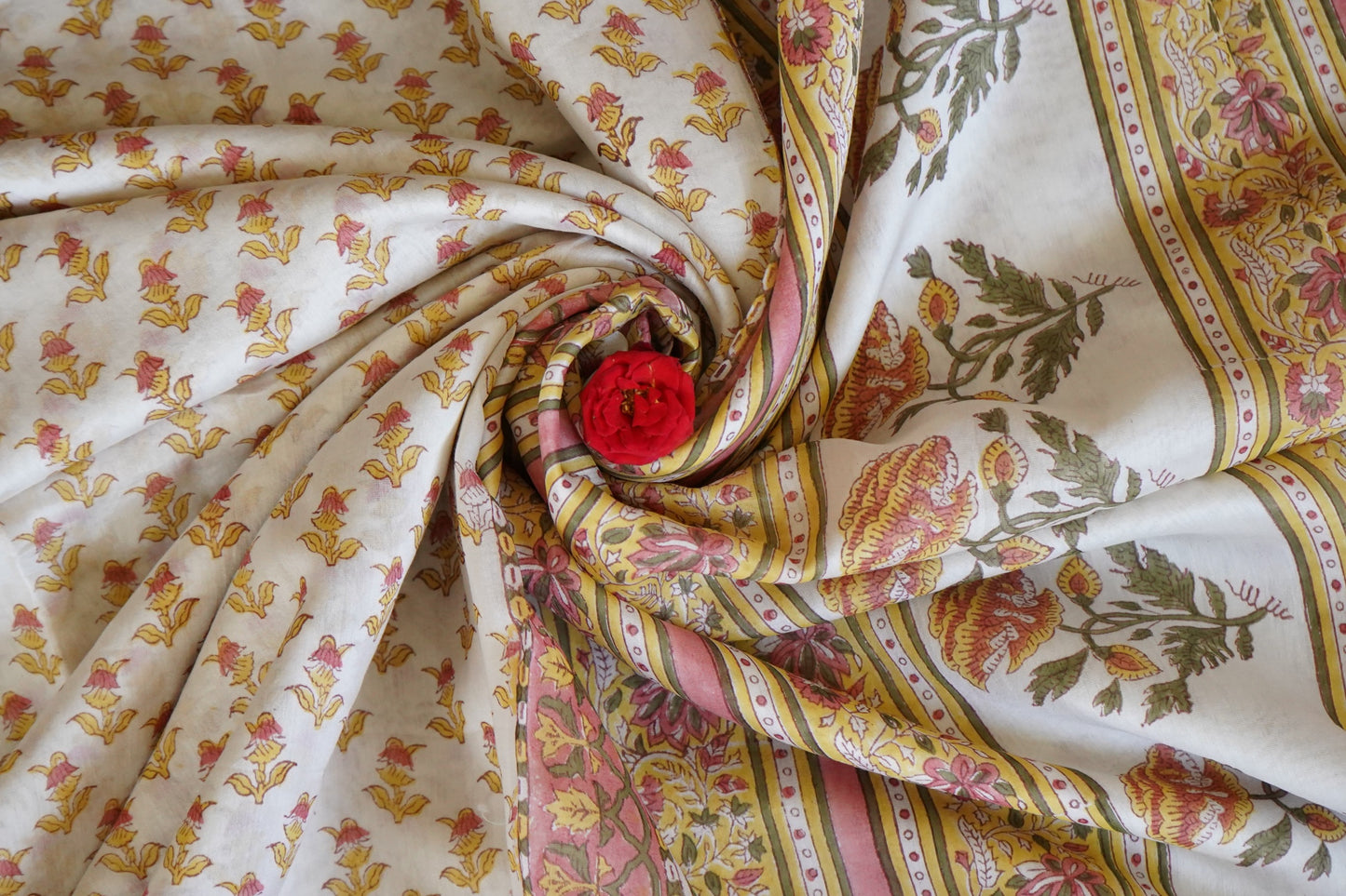 Hand Block Printed Chanderi Silk Cotton Saree