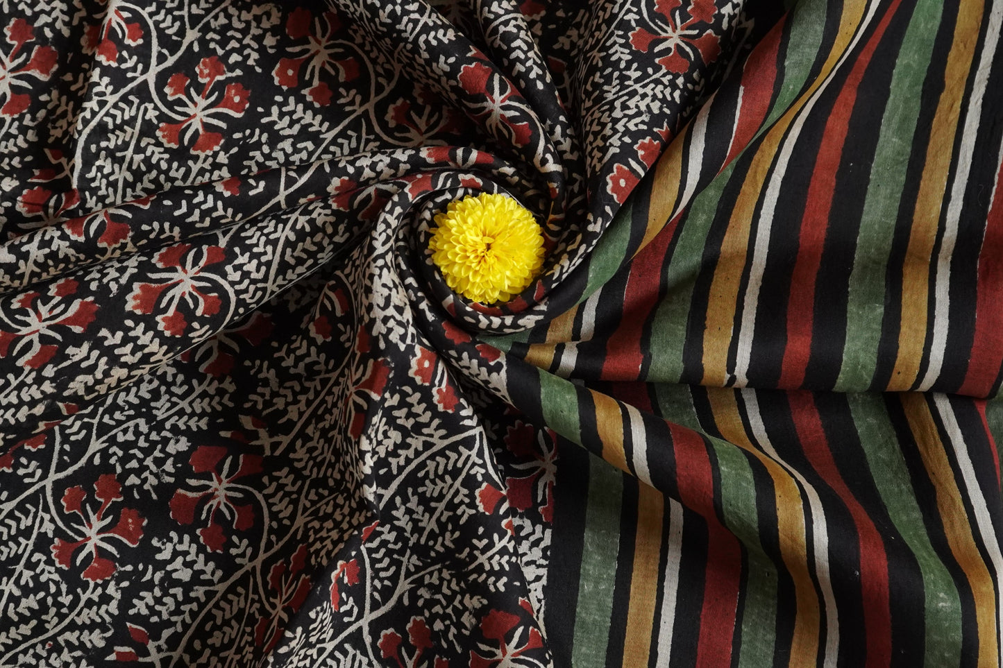Hand Block Printed Chanderi Silk Cotton Saree