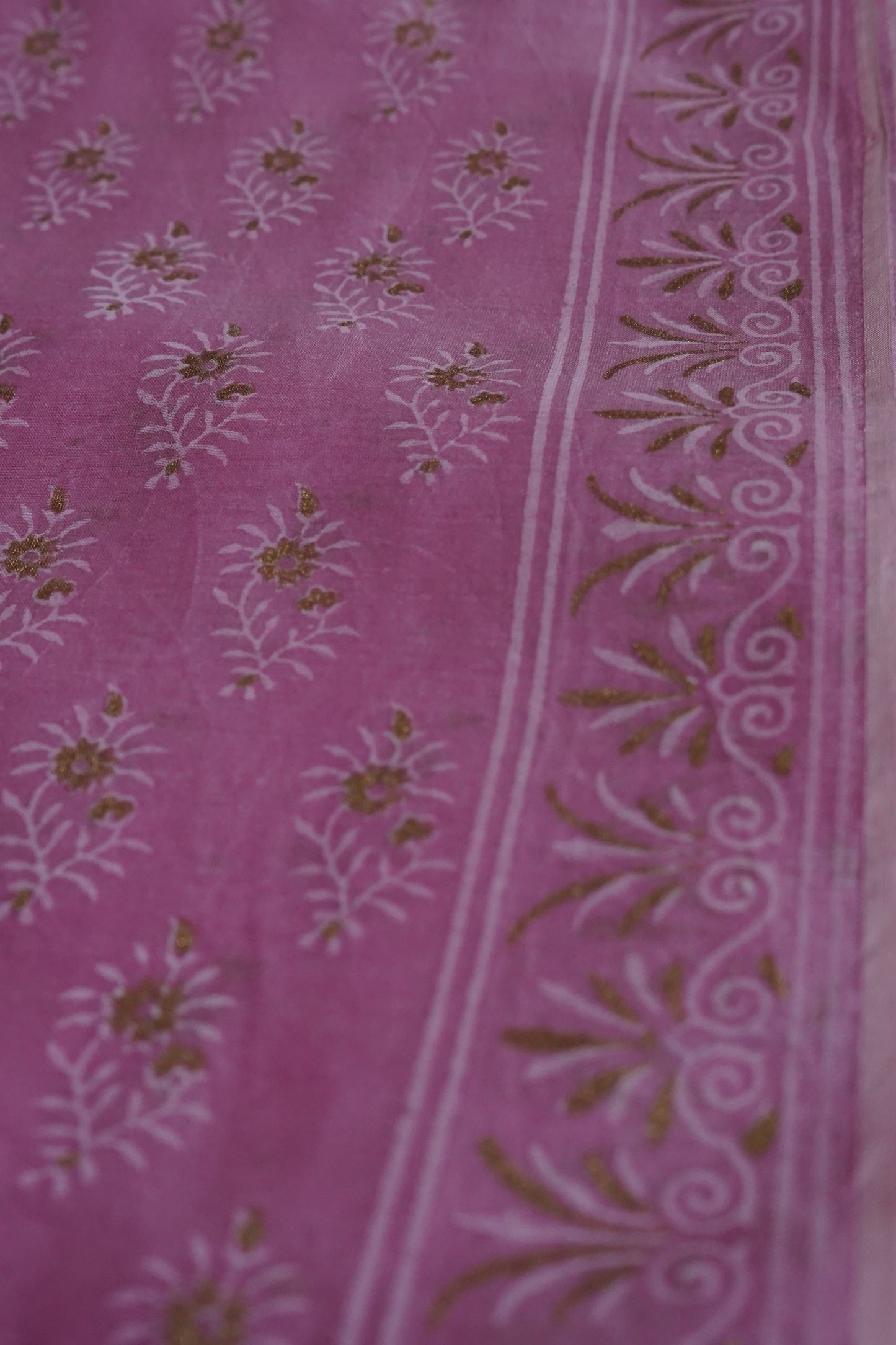 Hand Block Printed Chanderi Silk Cotton Suit Set