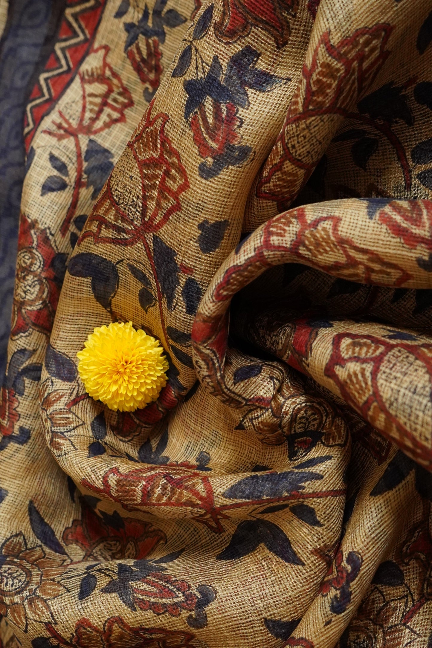 Hand Block Printed Kota Silk Saree