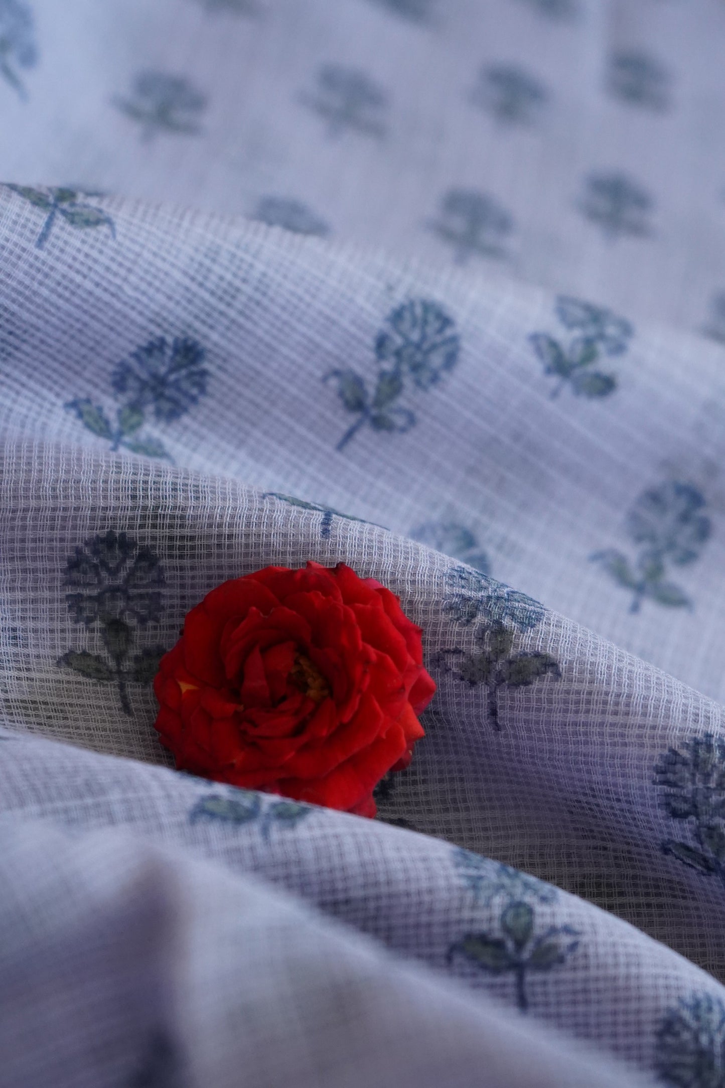Hand Block Printed Kota Cotton Saree