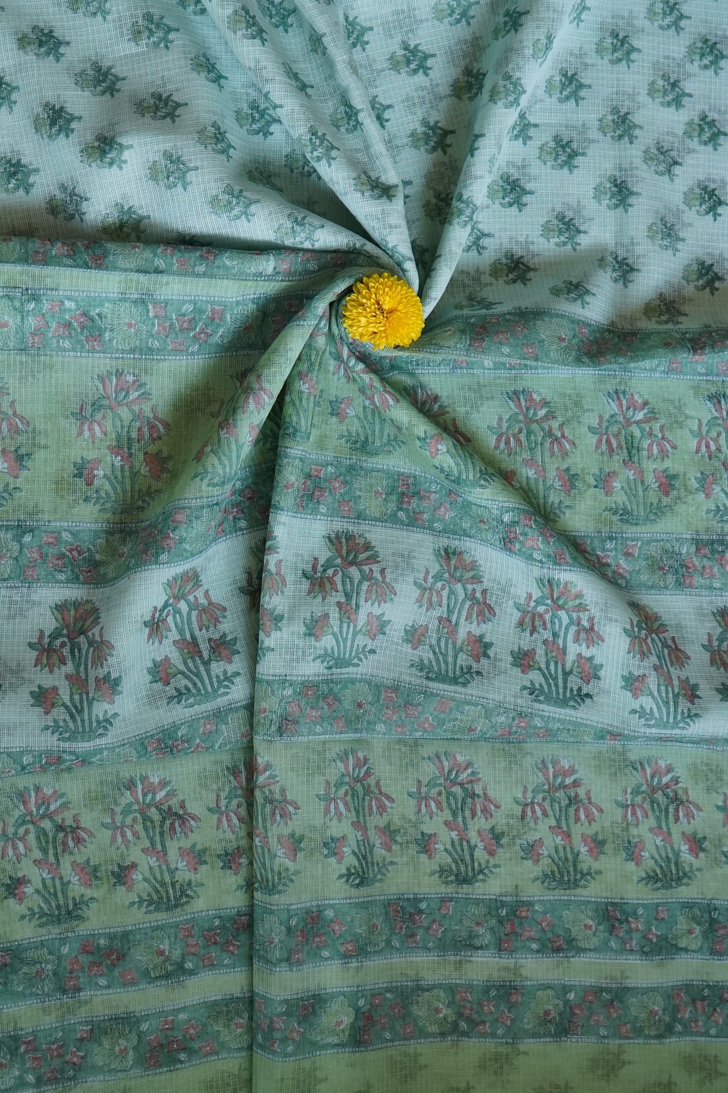 Hand Block Printed Kota Cotton Saree