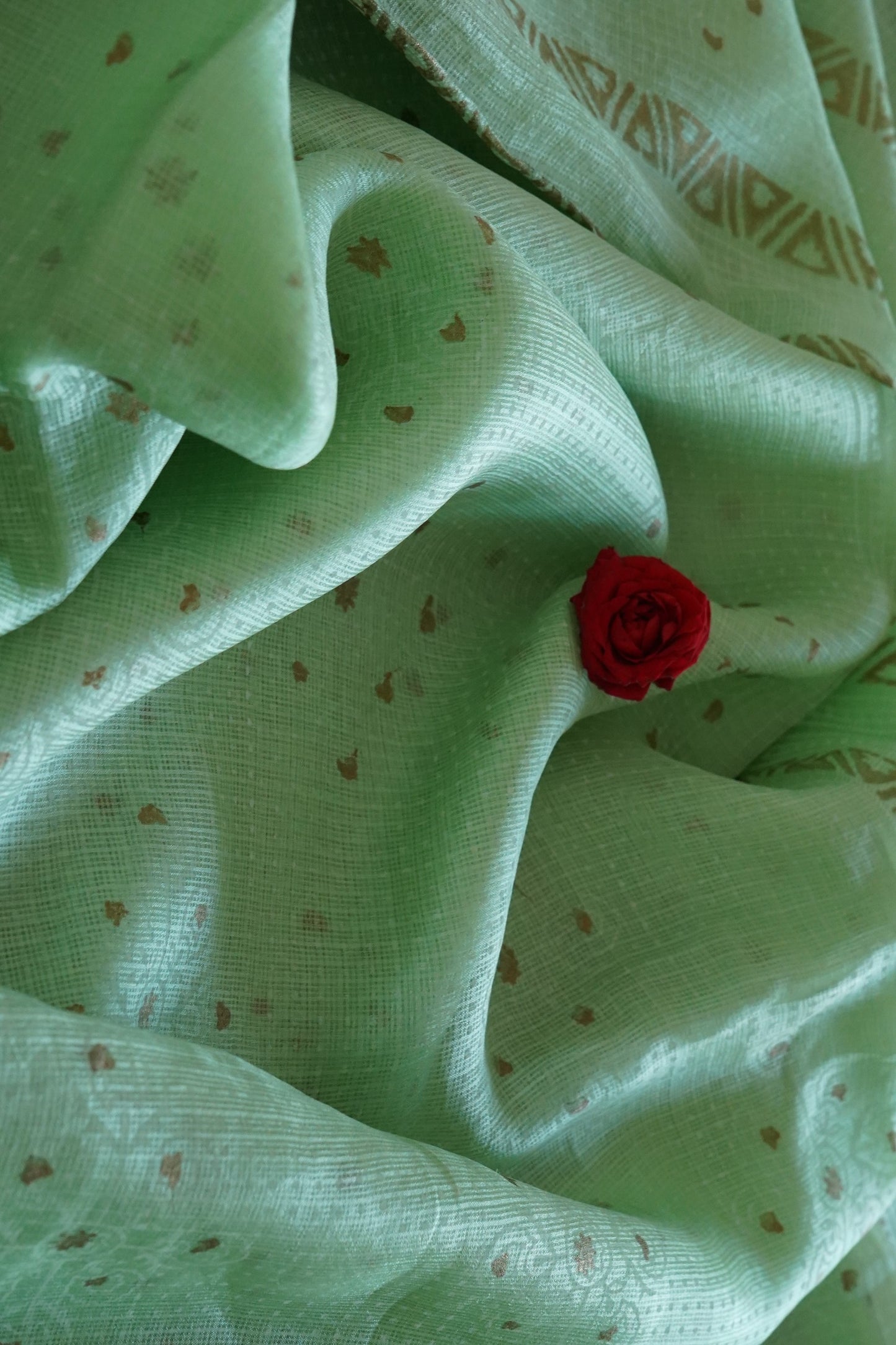 Hand Block Printed Kota Silk Saree