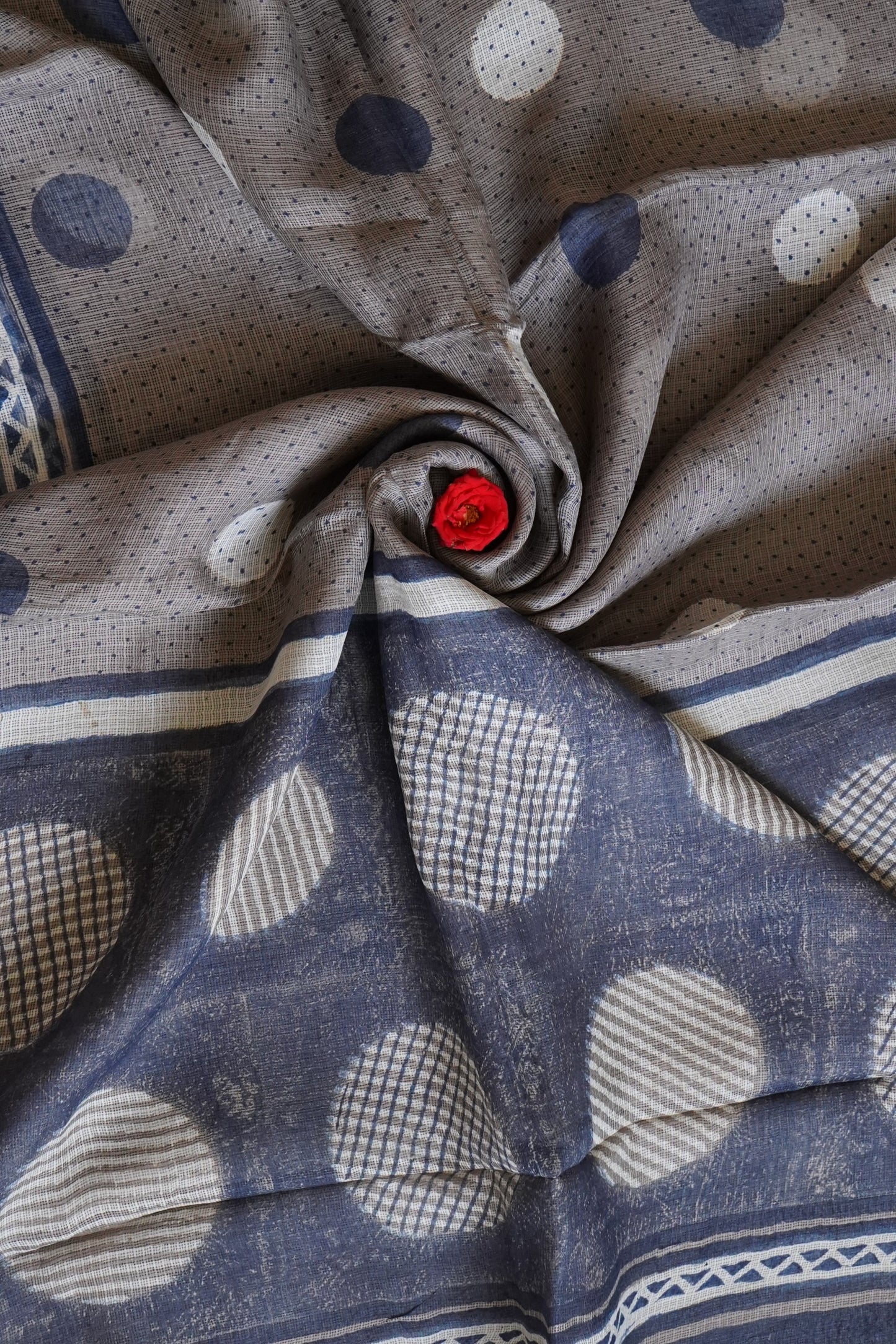 Hand Block Printed Kota Silk Saree