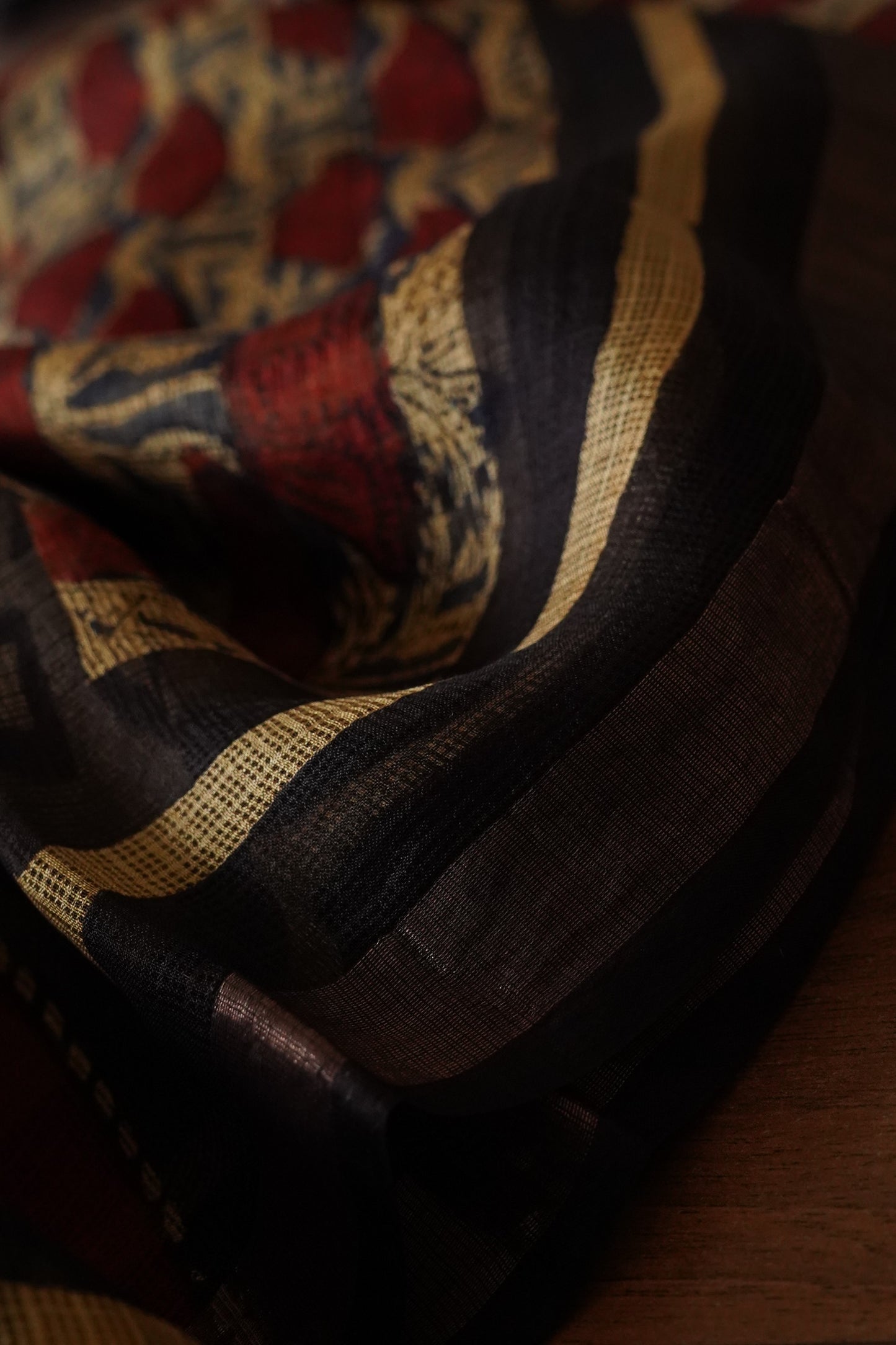 Hand Block Printed Kota Silk Saree