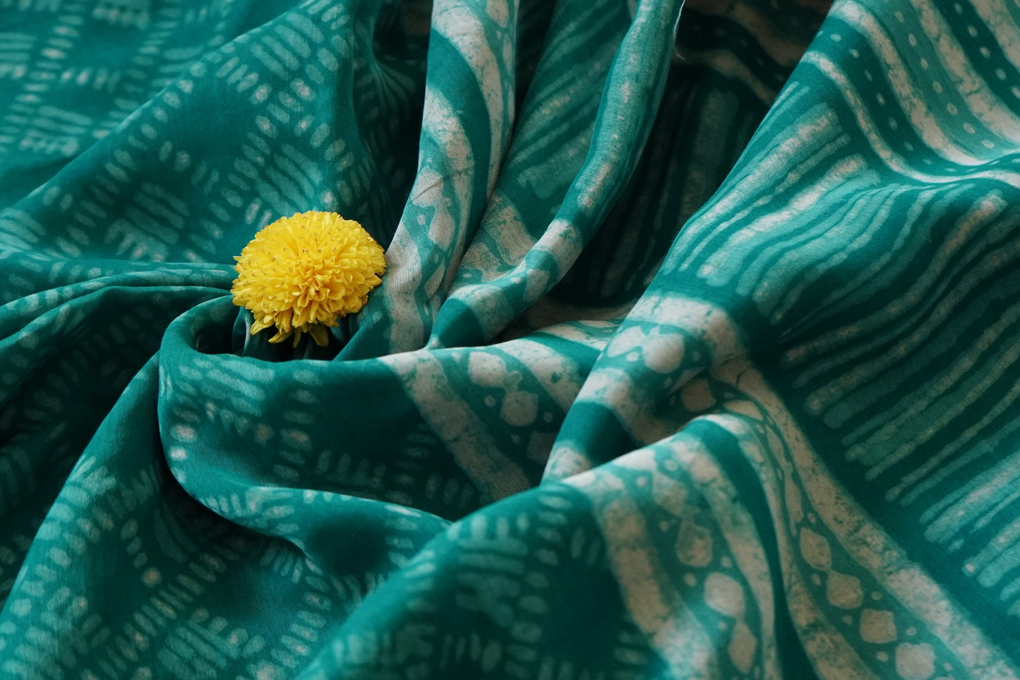 Hand Block Printed Chanderi Silk Cotton Saree