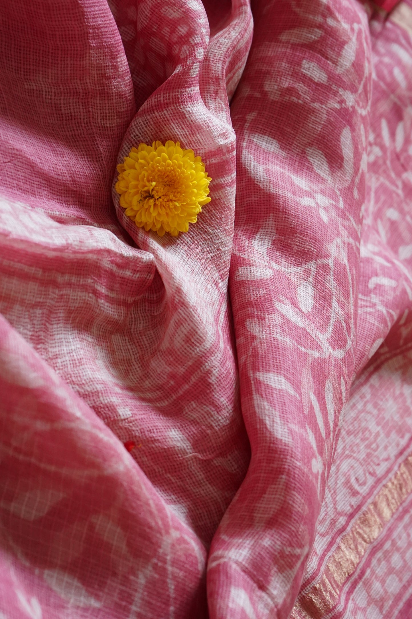 Hand Block Printed Kota Silk Saree