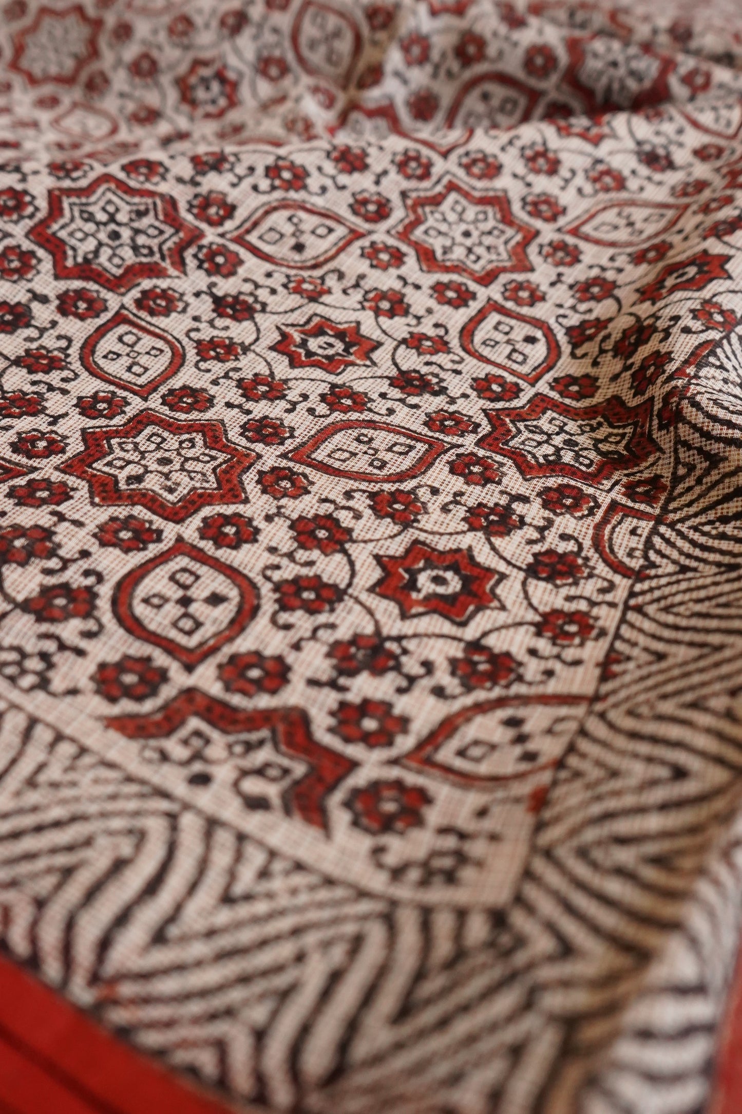 Hand Block Printed Kota Cotton Saree