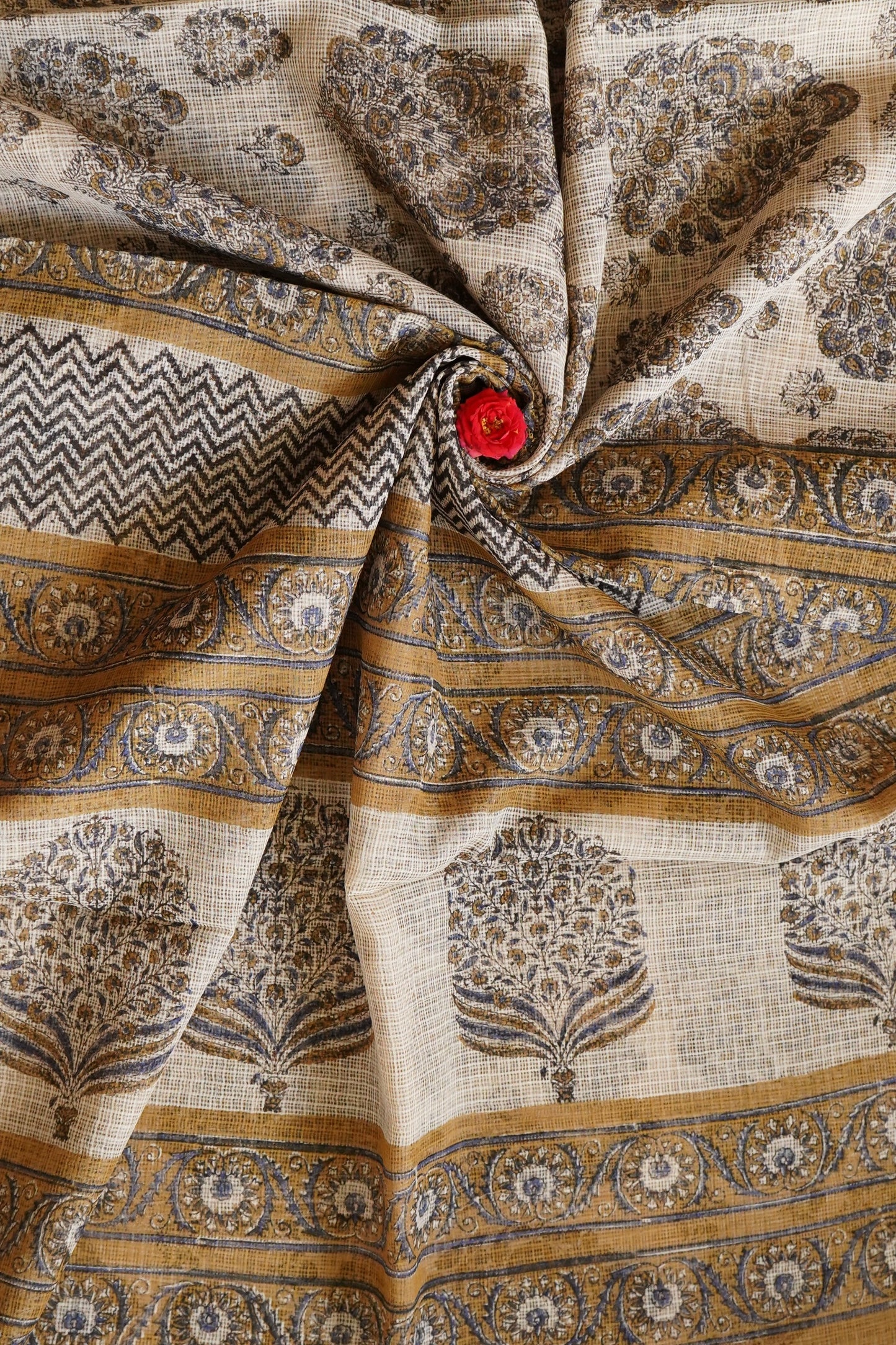 Hand Block Printed Kota Cotton Saree