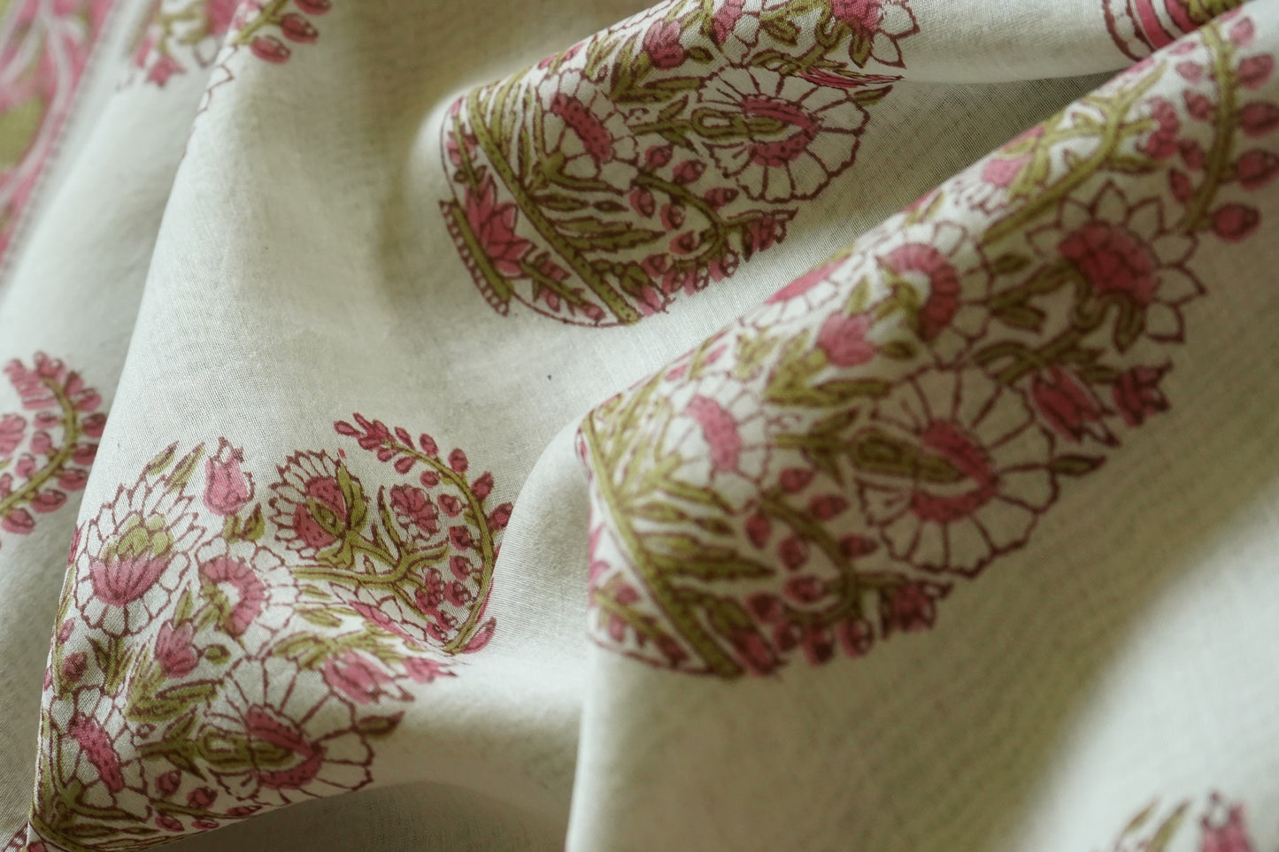 Hand Block Printed Chanderi Silk Cotton Saree